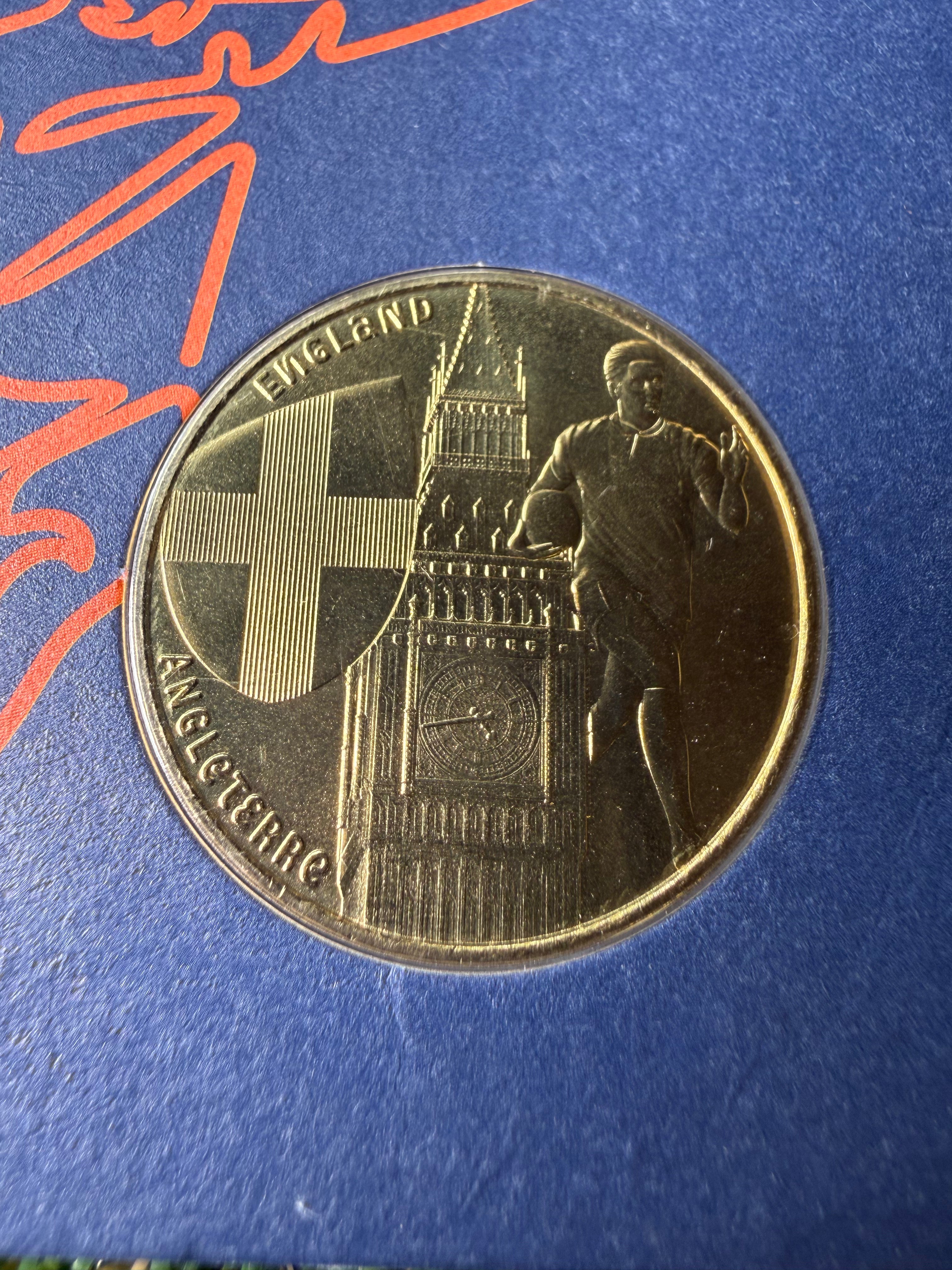 Official Monnaie de Paris 2023 Rugby World Cup England 1/4 Euro Coin in Blister Pack