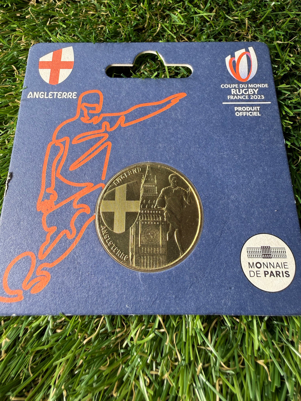 Official Monnaie de Paris 2023 Rugby World Cup England 1/4 Euro Coin in Blister Pack