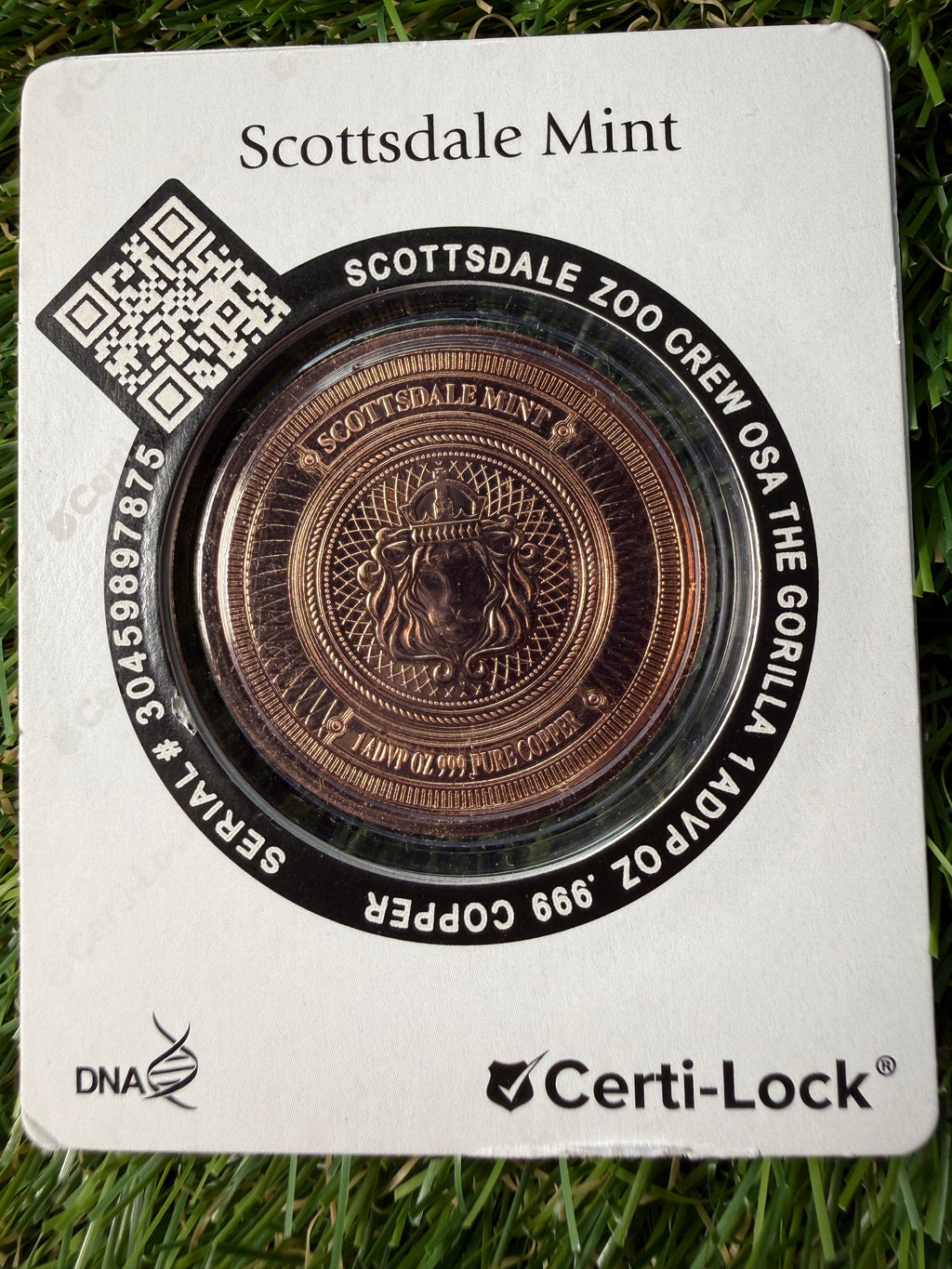 Scottsdale Mint ABC Zoo Crew 1 oz Copper Round in Certi-Lock Case