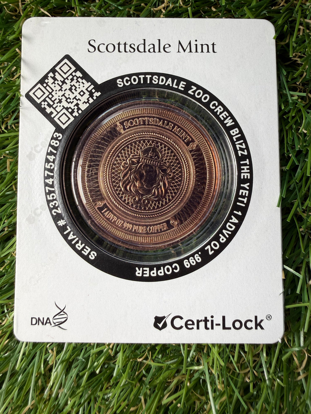Scottsdale Mint ABC Zoo Crew 1 oz Copper Round in Certi-Lock Case
