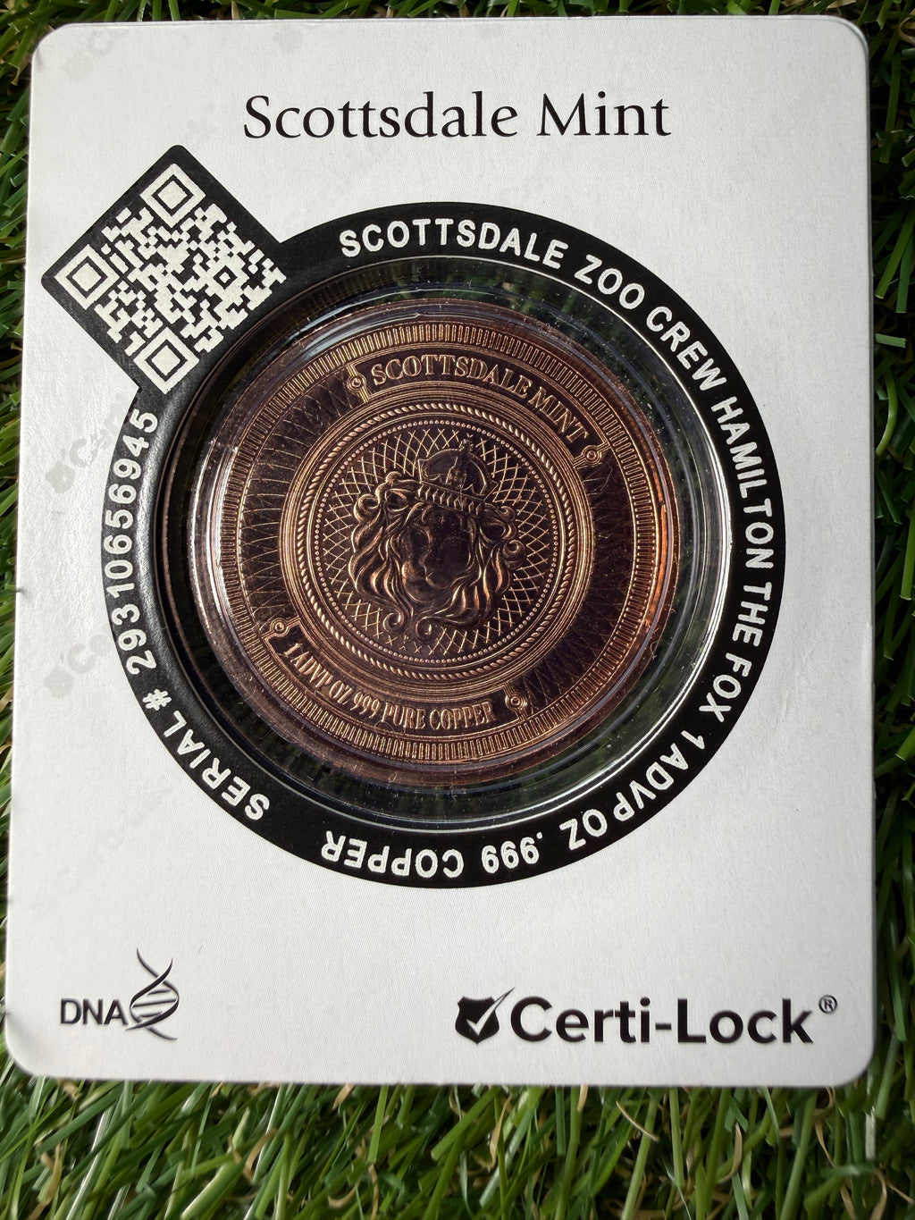 Scottsdale Mint ABC Zoo Crew 1 oz Copper Round in Certi-Lock Case