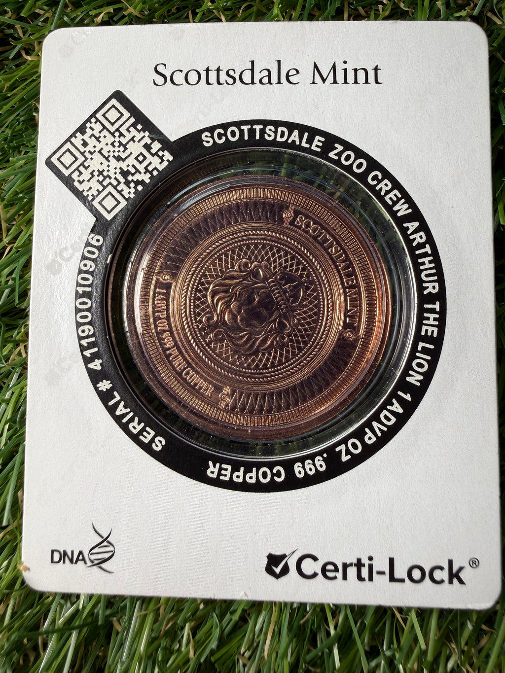 Scottsdale Mint ABC Zoo Crew 1 oz Copper Round in Certi-Lock Case