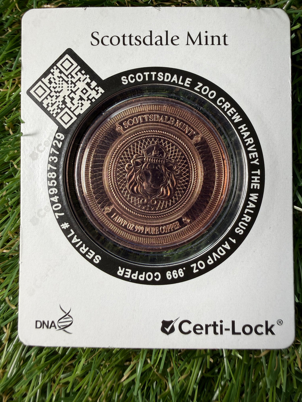 Scottsdale Mint ABC Zoo Crew 1 oz Copper Round in Certi-Lock Case