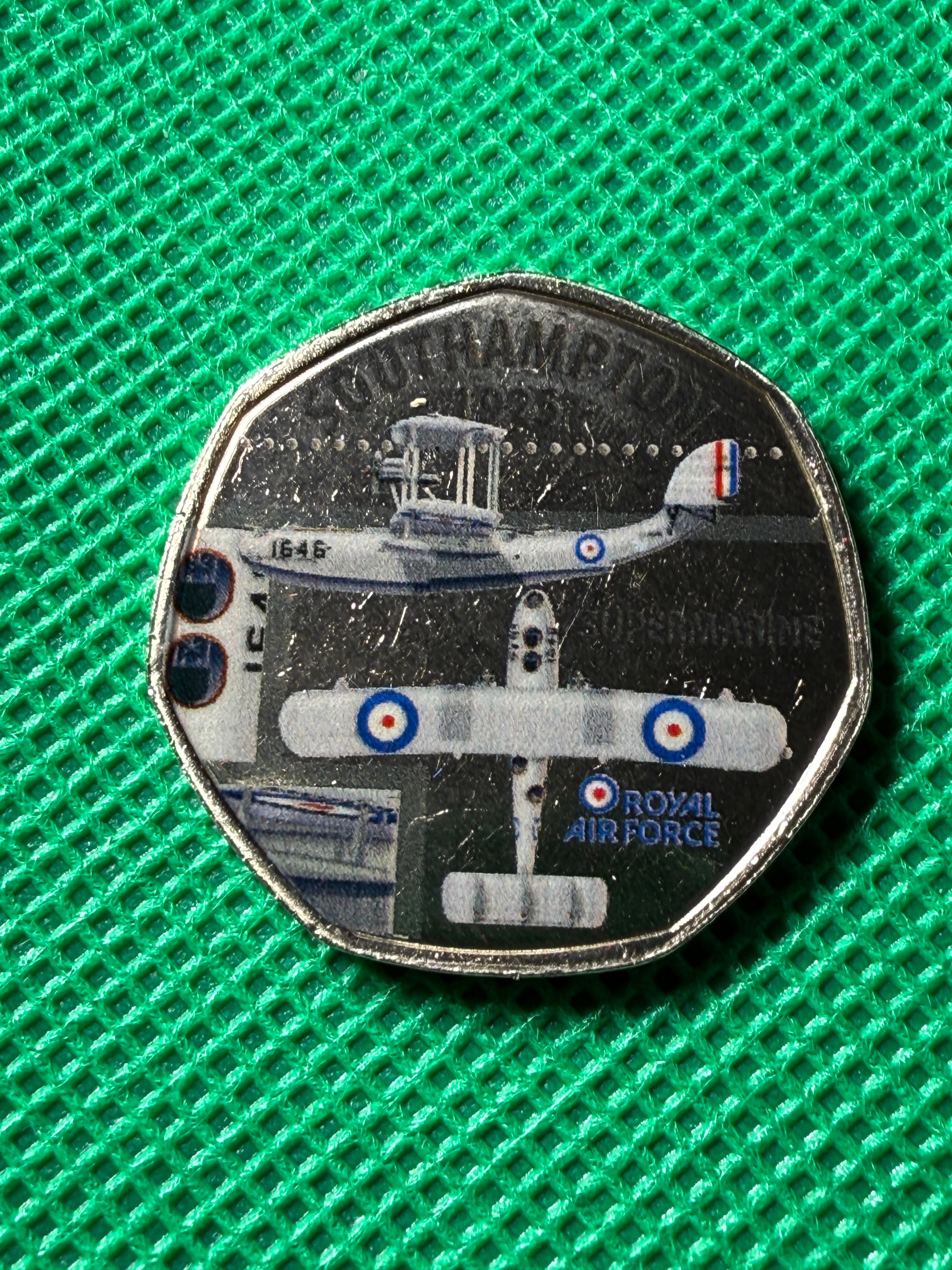 A collection of RAF aircraft coins / tokens celebrating the RAF’s 100th anniversary.