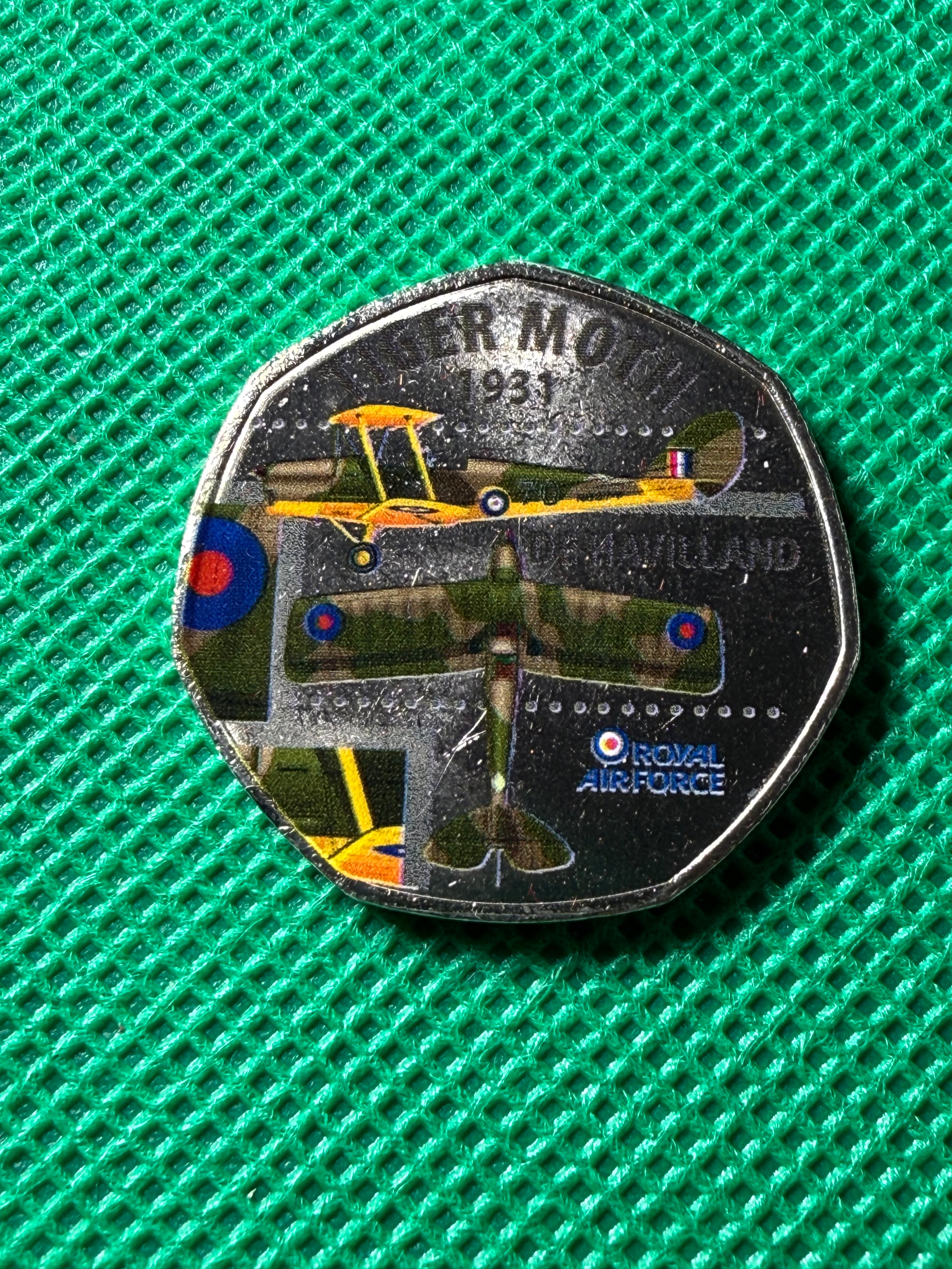 A collection of RAF aircraft coins / tokens celebrating the RAF’s 100th anniversary.
