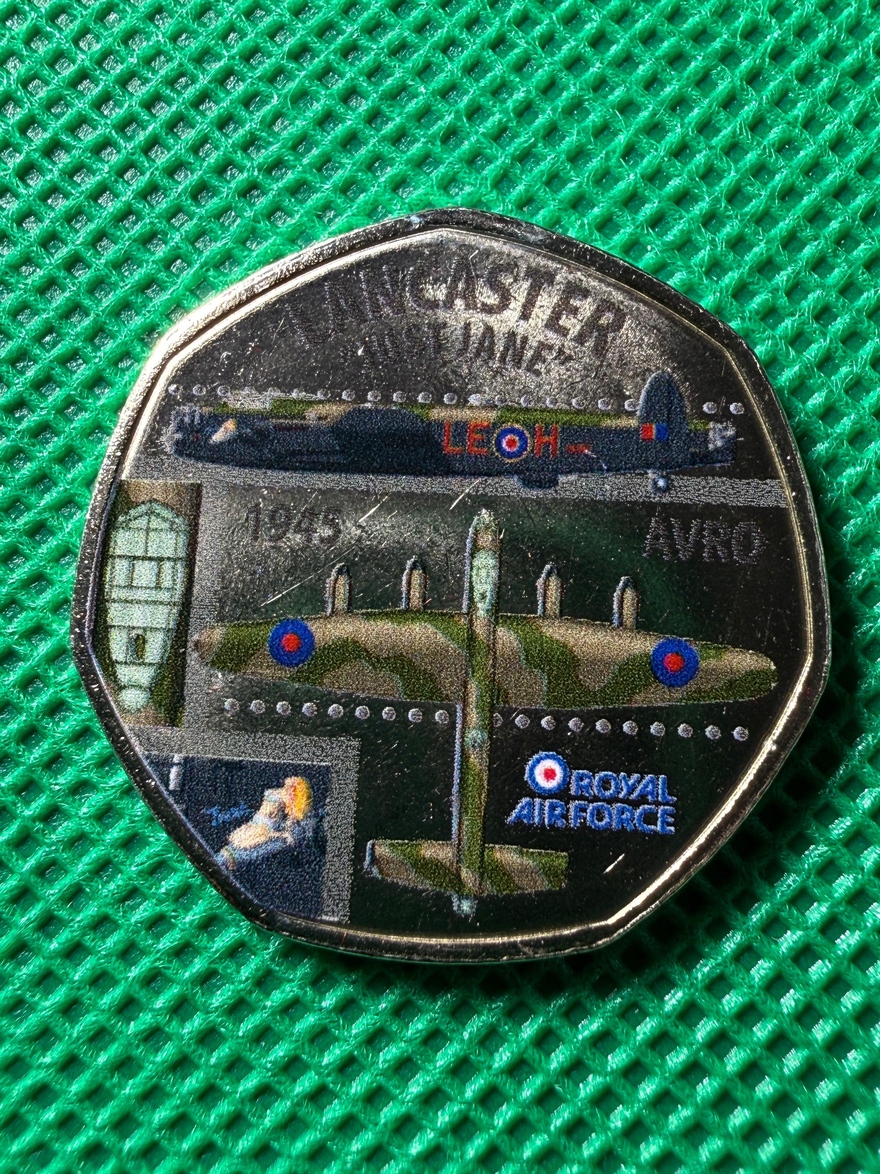 A collection of RAF aircraft coins / tokens celebrating the RAF’s 100th anniversary.