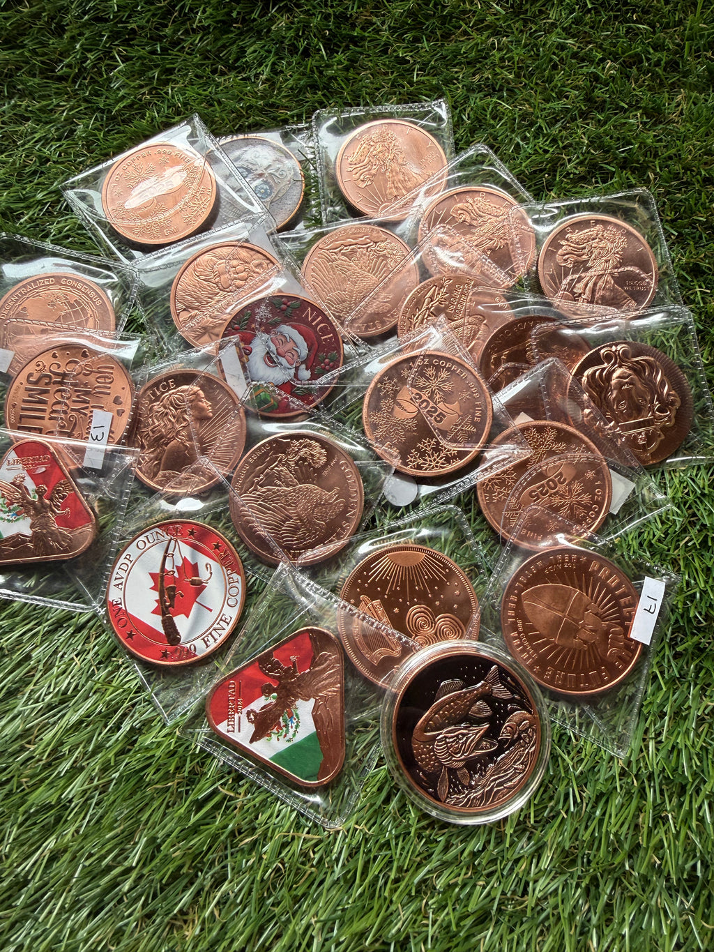 1 oz Copper rounds various designs and mints available