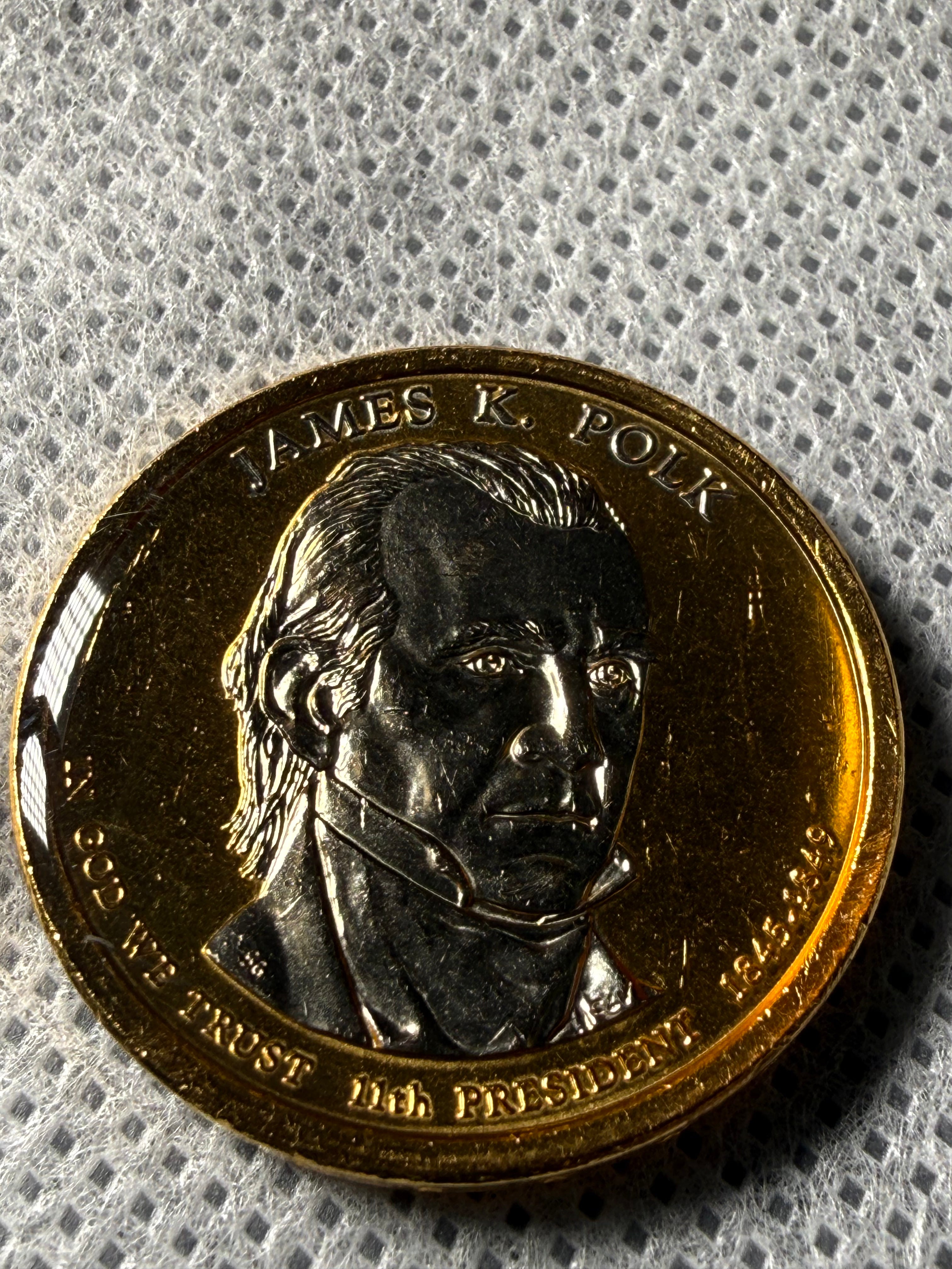 2012 24K Gold / 999 Silver Plated Lacquered Presidential Dollar Coins