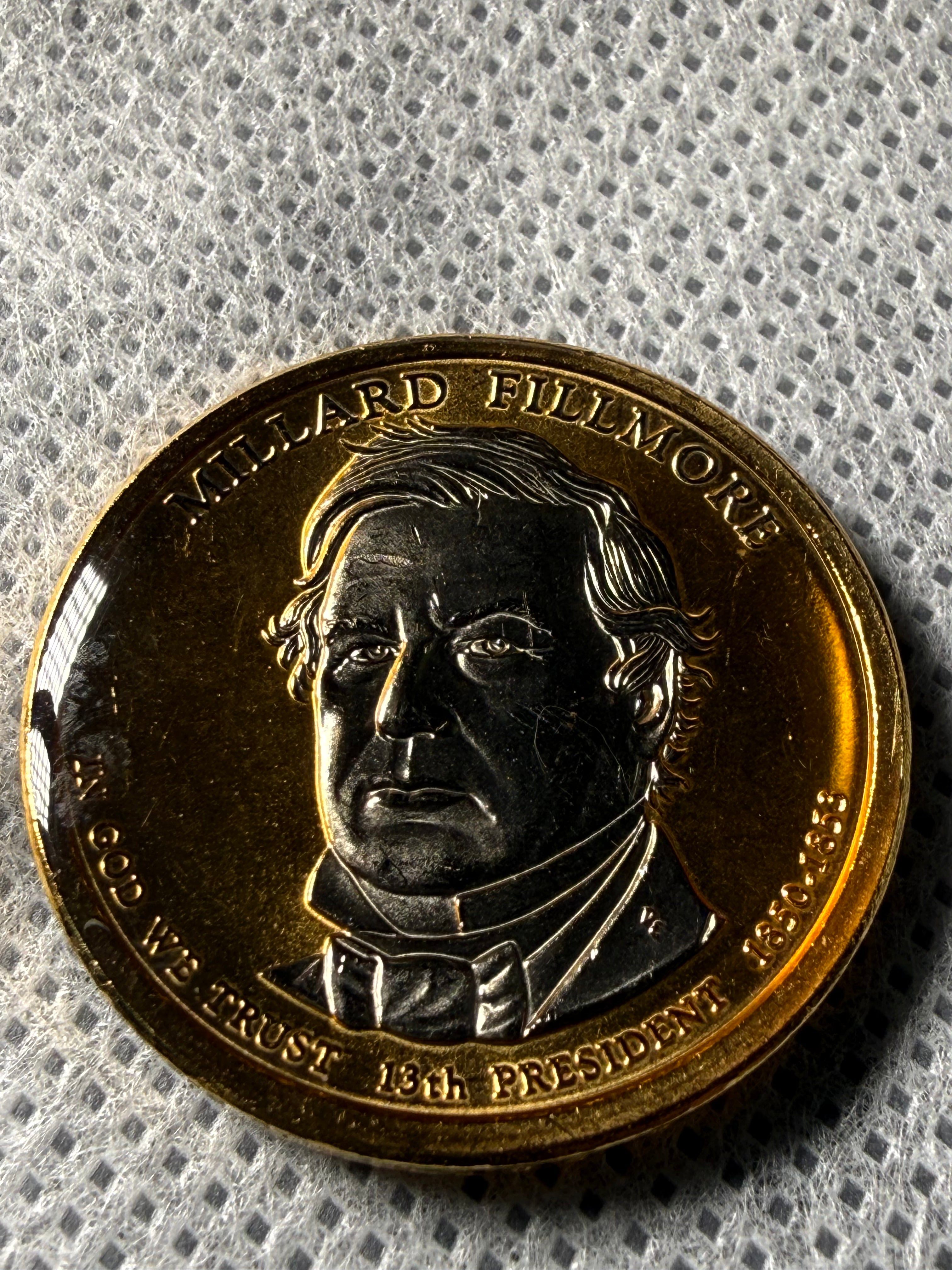 2012 24K Gold / 999 Silver Plated Lacquered Presidential Dollar Coins