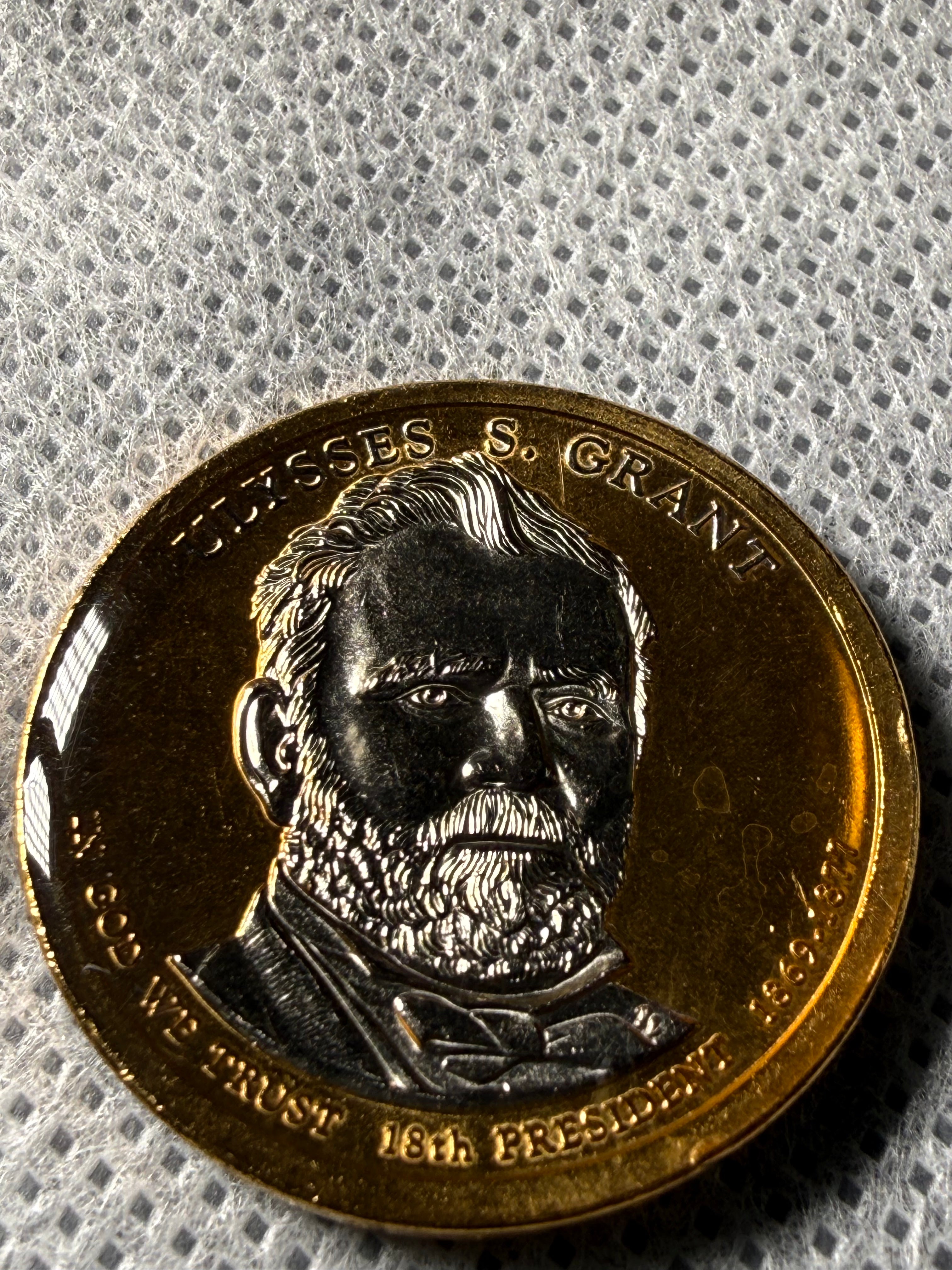 2012 24K Gold / 999 Silver Plated Lacquered Presidential Dollar Coins