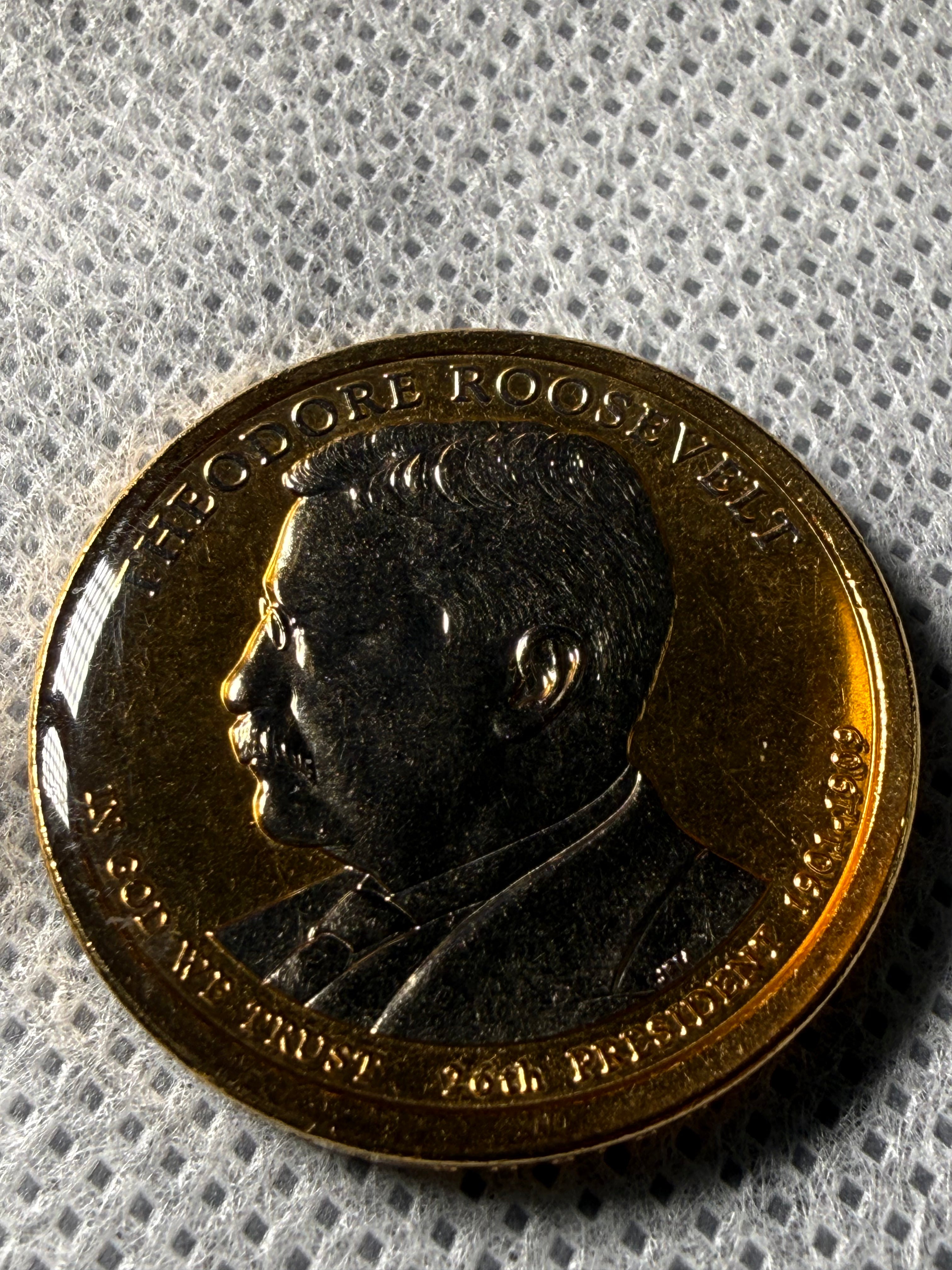 2012 24K Gold / 999 Silver Plated Lacquered Presidential Dollar Coins