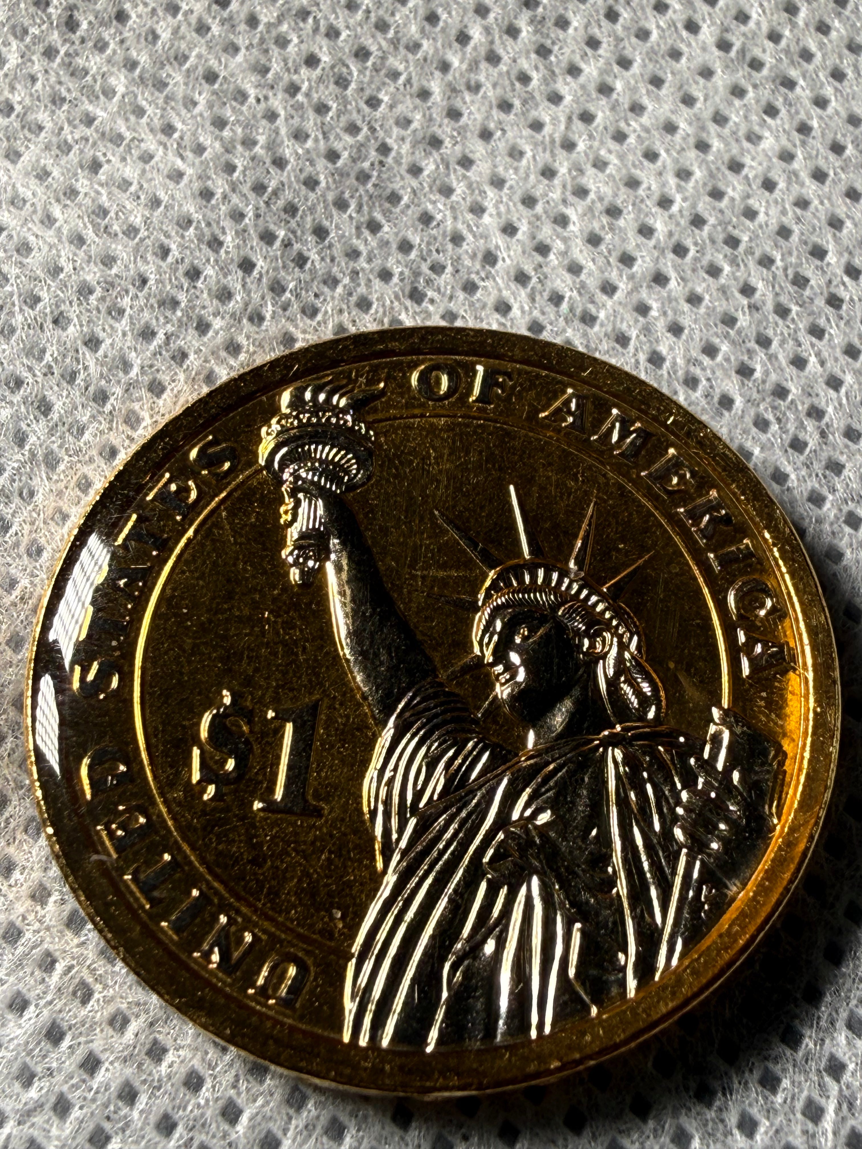 2012 24K Gold / 999 Silver Plated Lacquered Presidential Dollar Coins