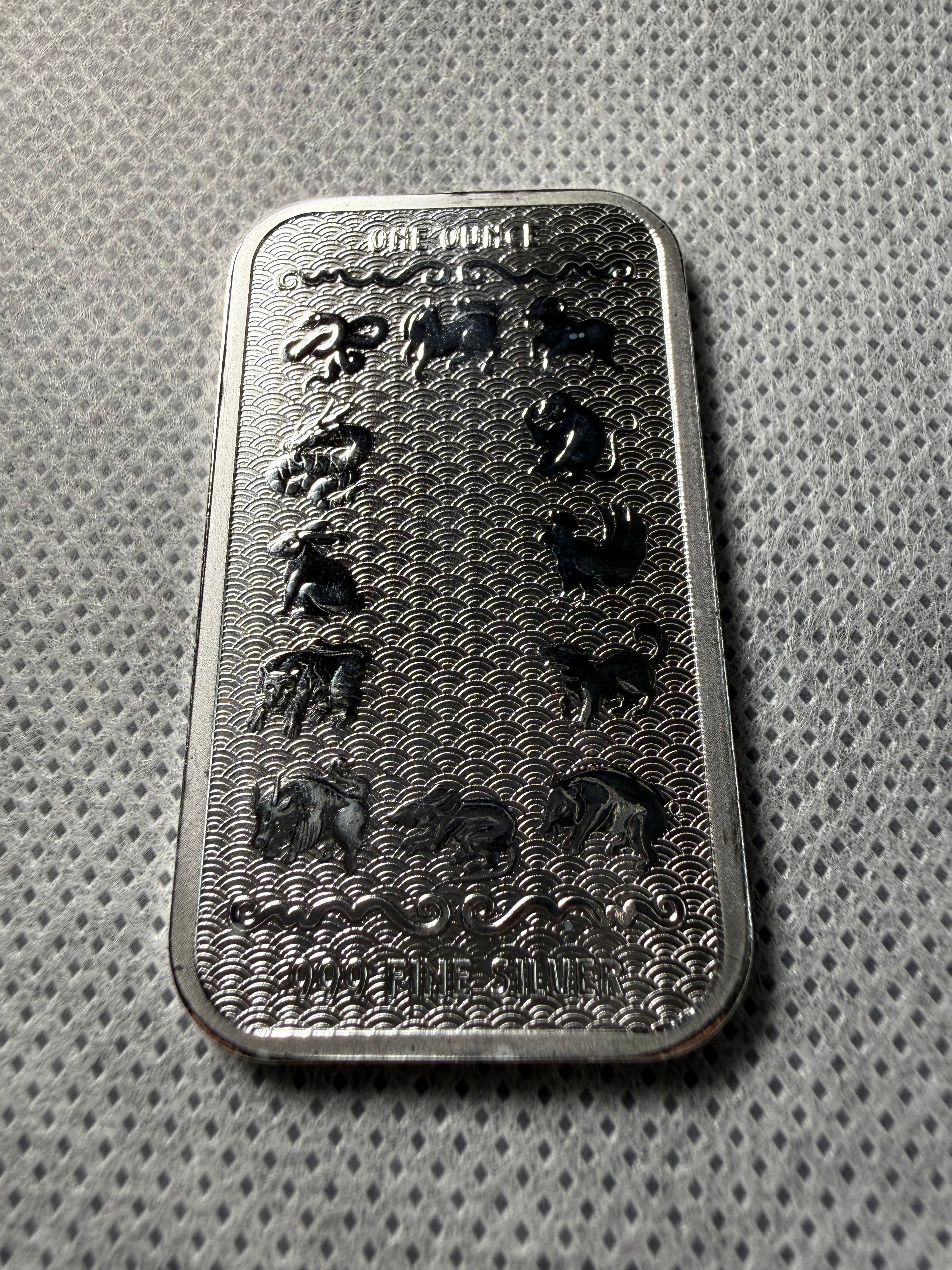 APMEX Year of the YOT Various year 1 oz Fine 999 Silver Bar