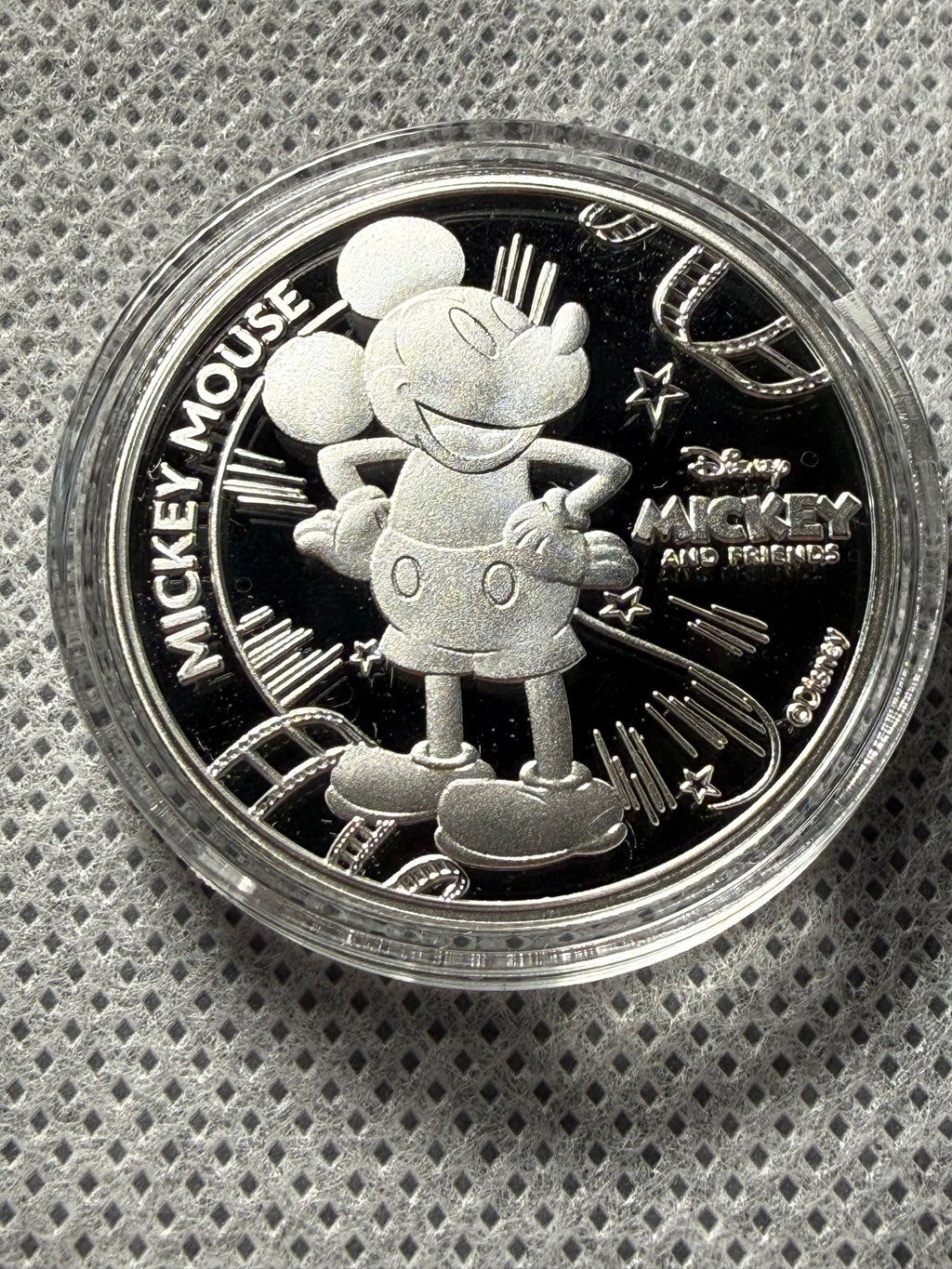 Mickey Mouse silver plated coin 25 cents 2023 Barbados
