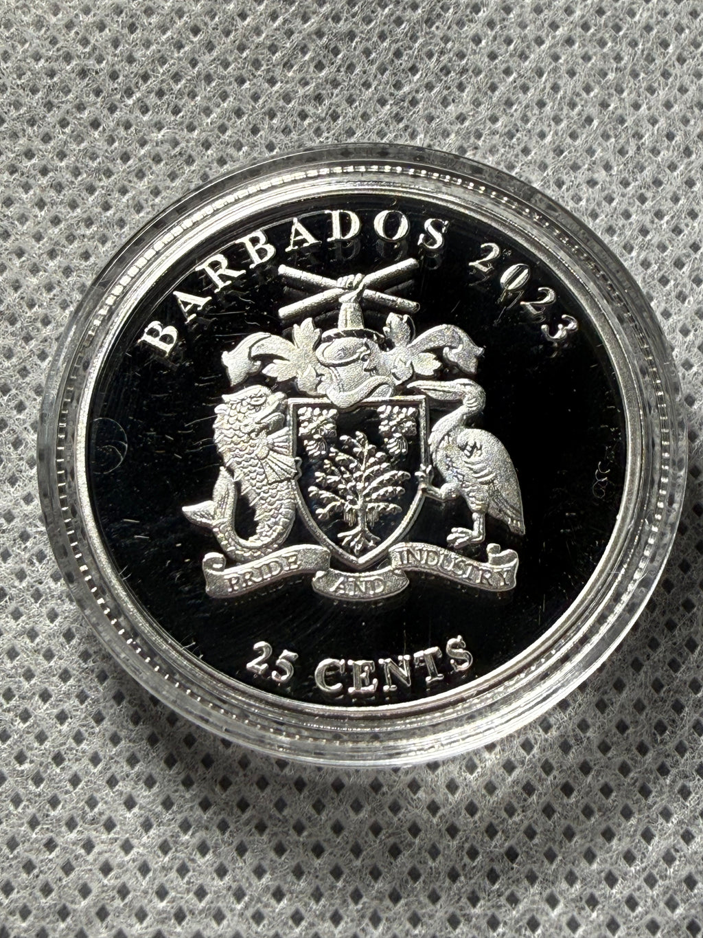 Mickey Mouse silver plated coin 25 cents 2023 Barbados