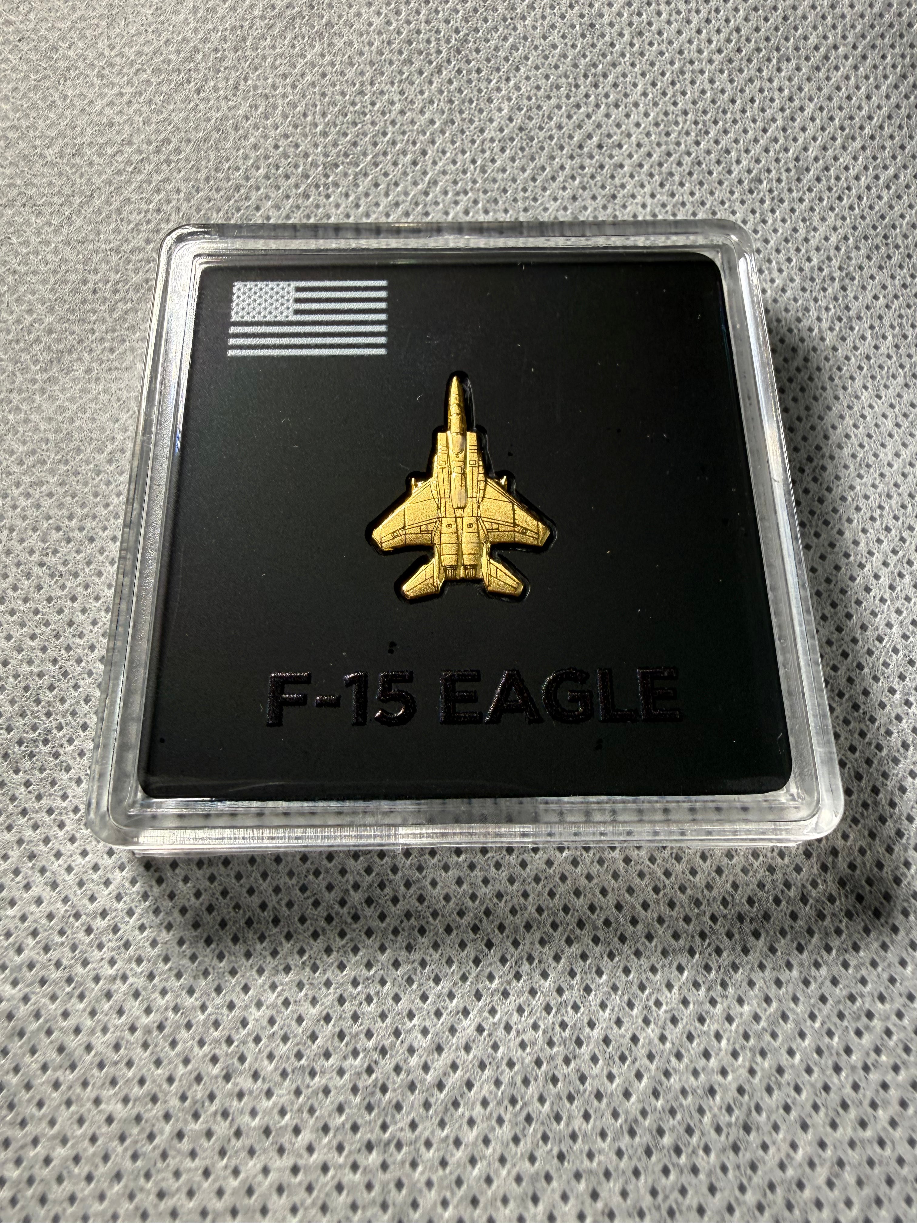 F15 Eagle 1/20 gram fine 999 Gold shaped Bar in case Limited Edition 20000