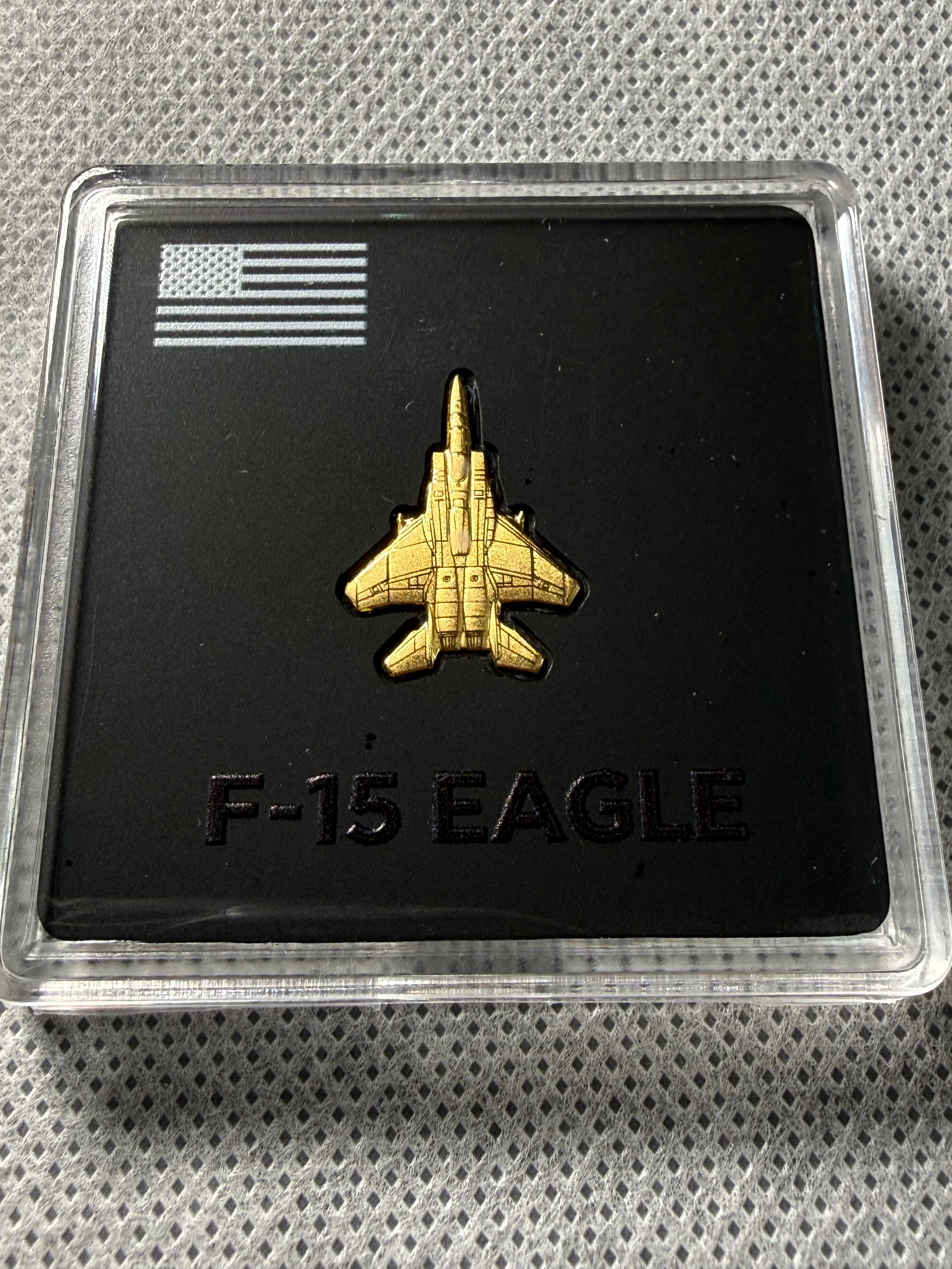 F15 Eagle 1/20 gram fine 999 Gold shaped Bar in case Limited Edition 20000