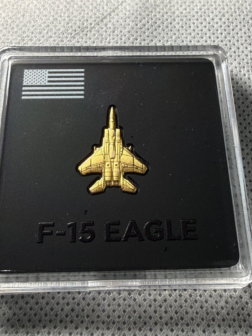 F15 Eagle 1/20 gram fine 999 Gold shaped Bar in case Limited Edition 20000