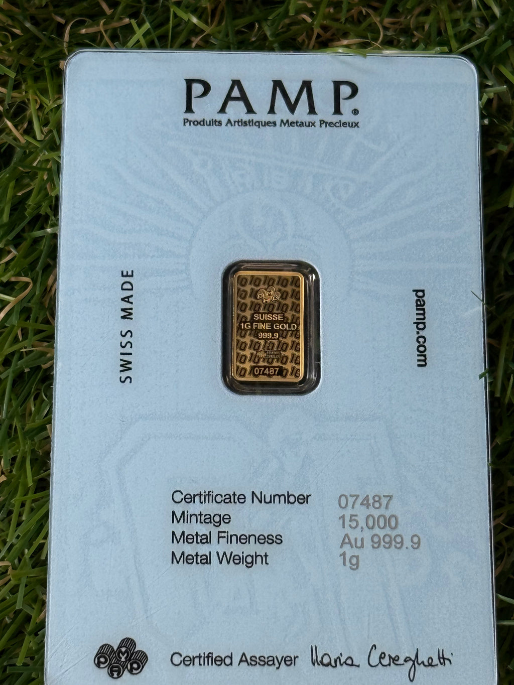 Various 1 Gram Fine 999.9 Gold in Assay - selection below