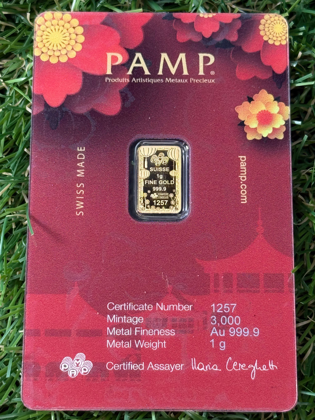 Various 1 Gram Fine 999.9 Gold in Assay - selection below