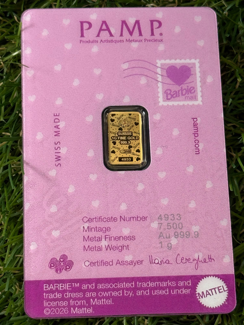 Various 1 Gram Fine 999.9 Gold in Assay - selection below