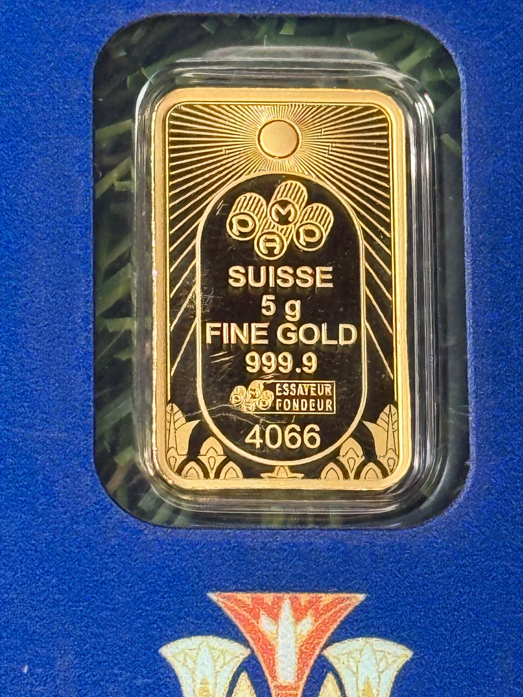 5 Gram fine 999.9 Gold Bar in Assay - Various Designs Available