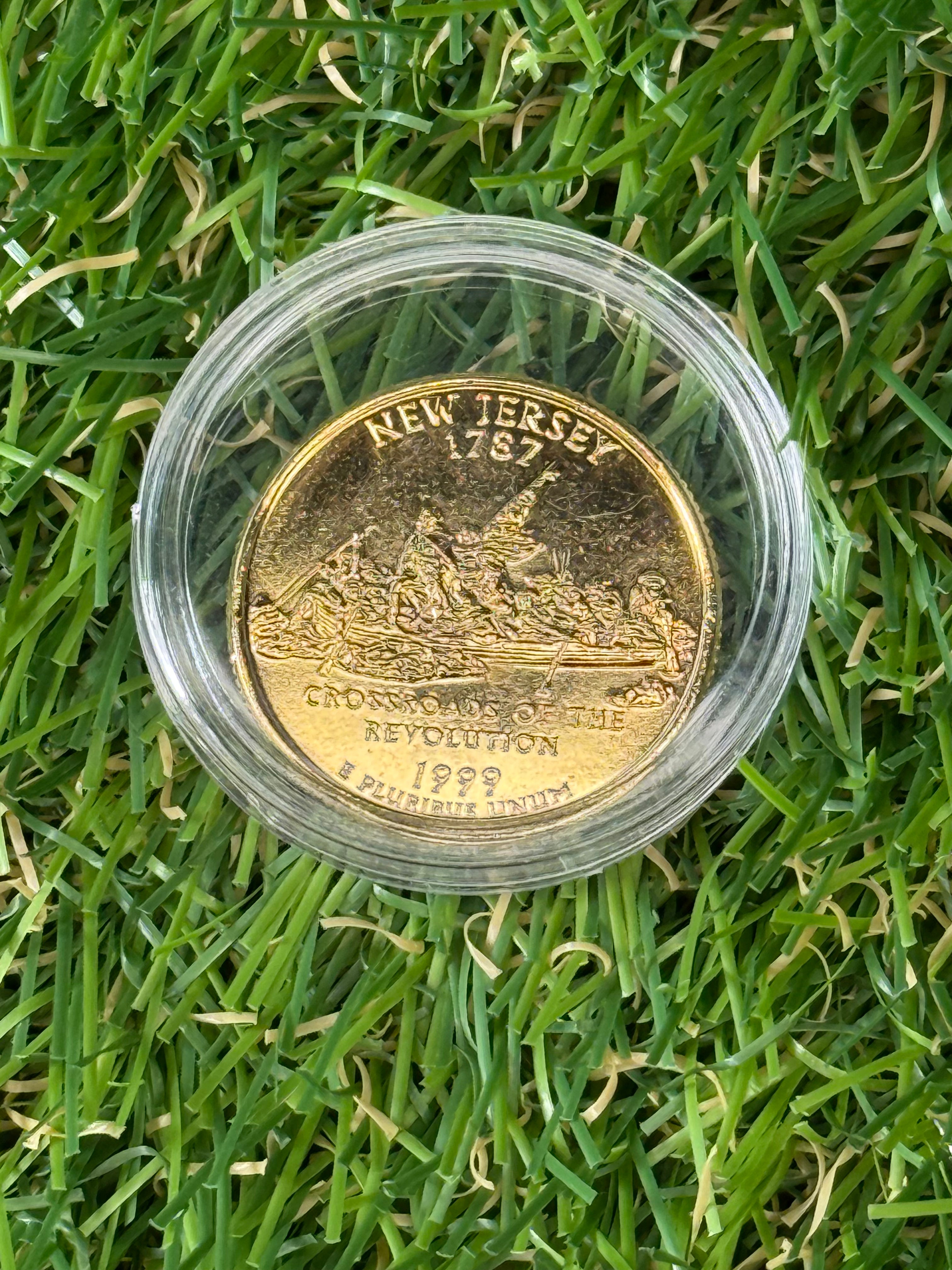 1999 - 2009 US States Quarter Dollar P or D Mint Mark Gold Coloured Coin - Various States Available