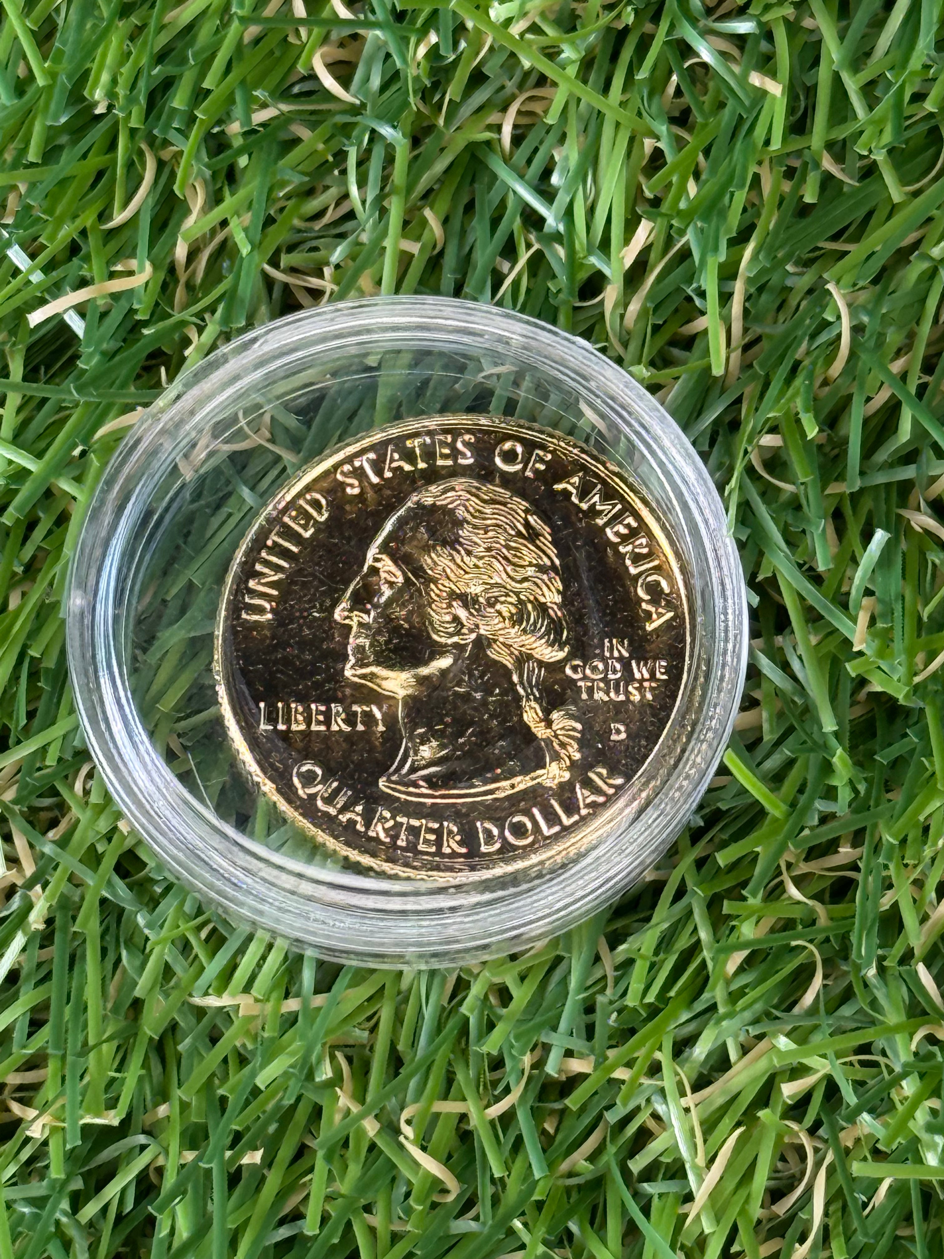 1999 - 2009 US States Quarter Dollar P or D Mint Mark Gold Coloured Coin - Various States Available