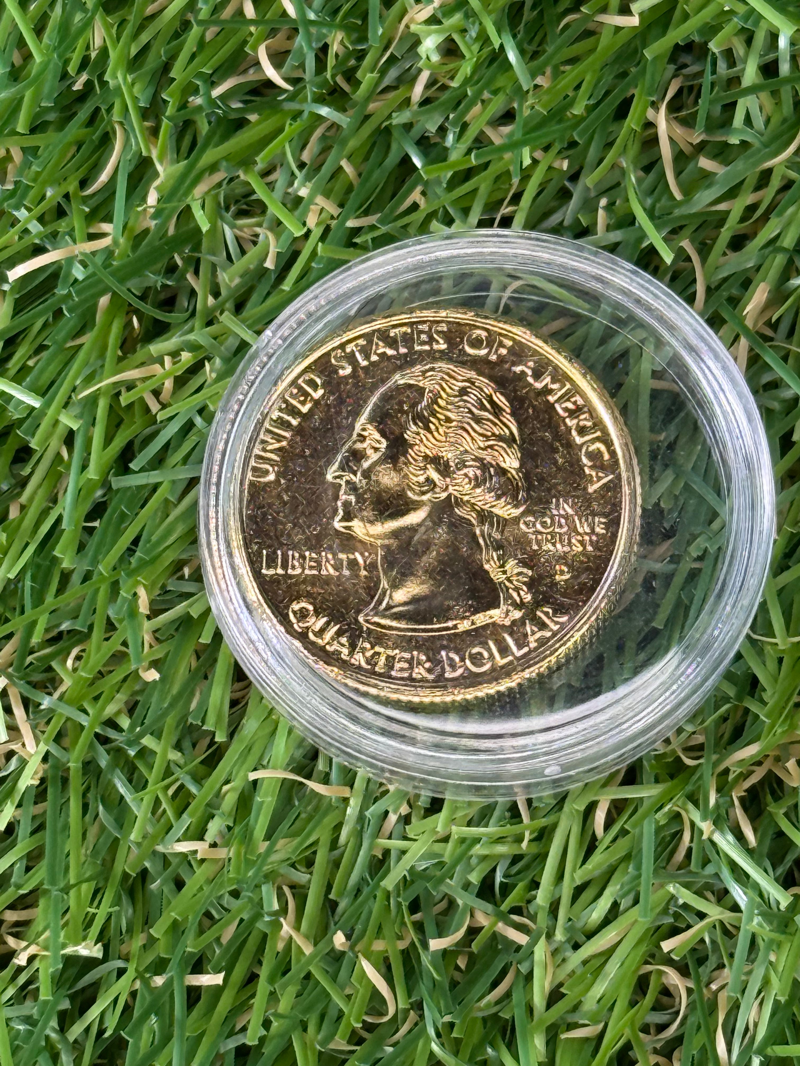 1999 - 2009 US States Quarter Dollar P or D Mint Mark Gold Coloured Coin - Various States Available