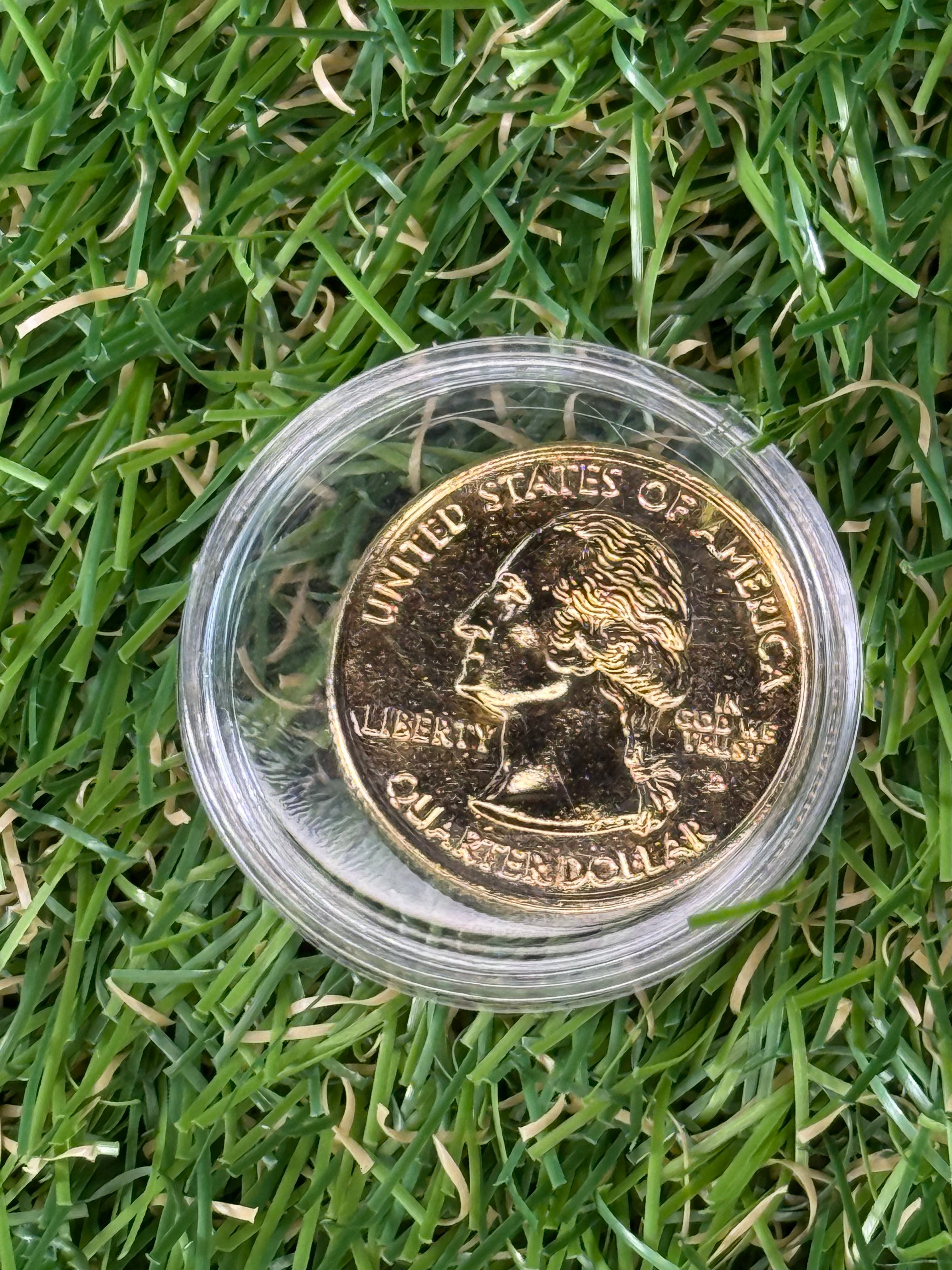 1999 - 2009 US States Quarter Dollar P or D Mint Mark Gold Coloured Coin - Various States Available