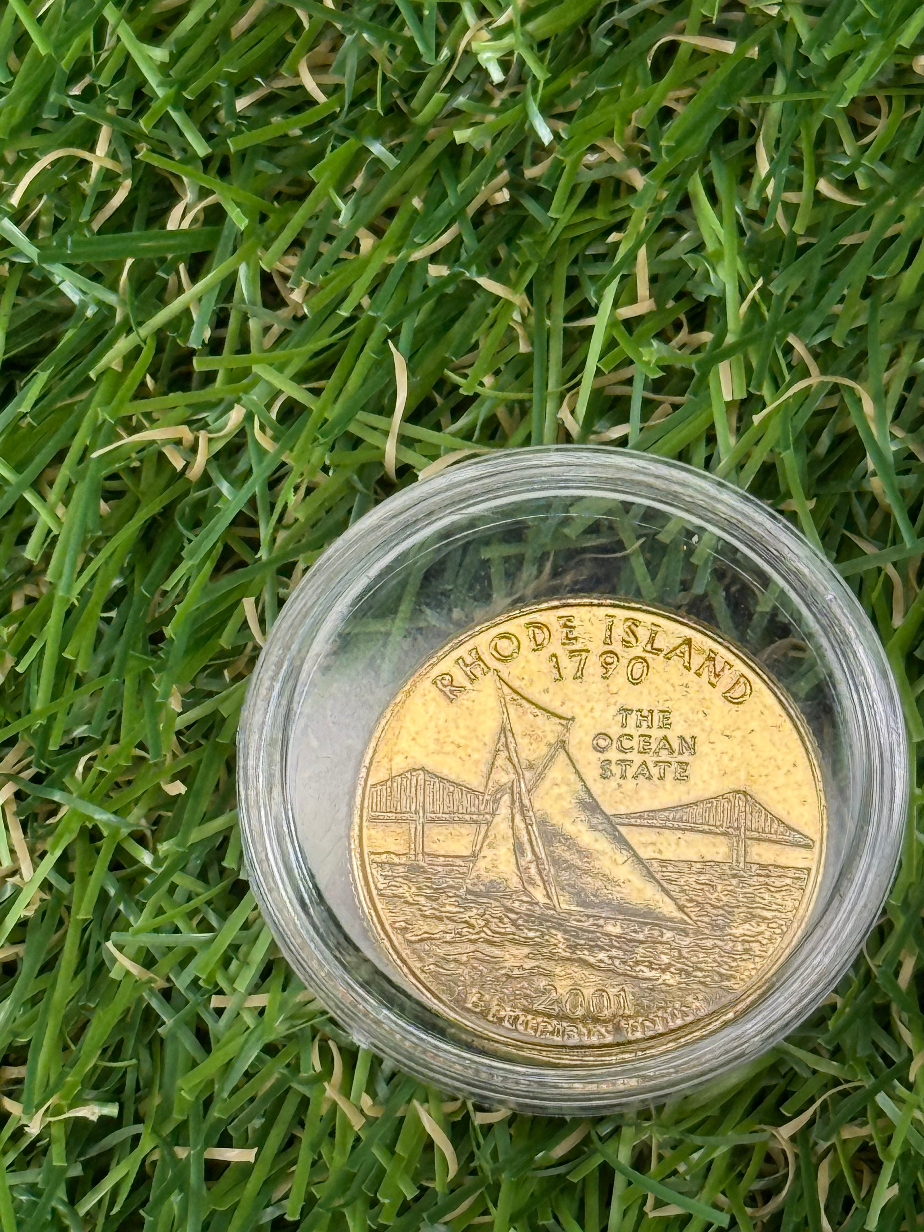 1999 - 2009 US States Quarter Dollar P or D Mint Mark Gold Coloured Coin - Various States Available