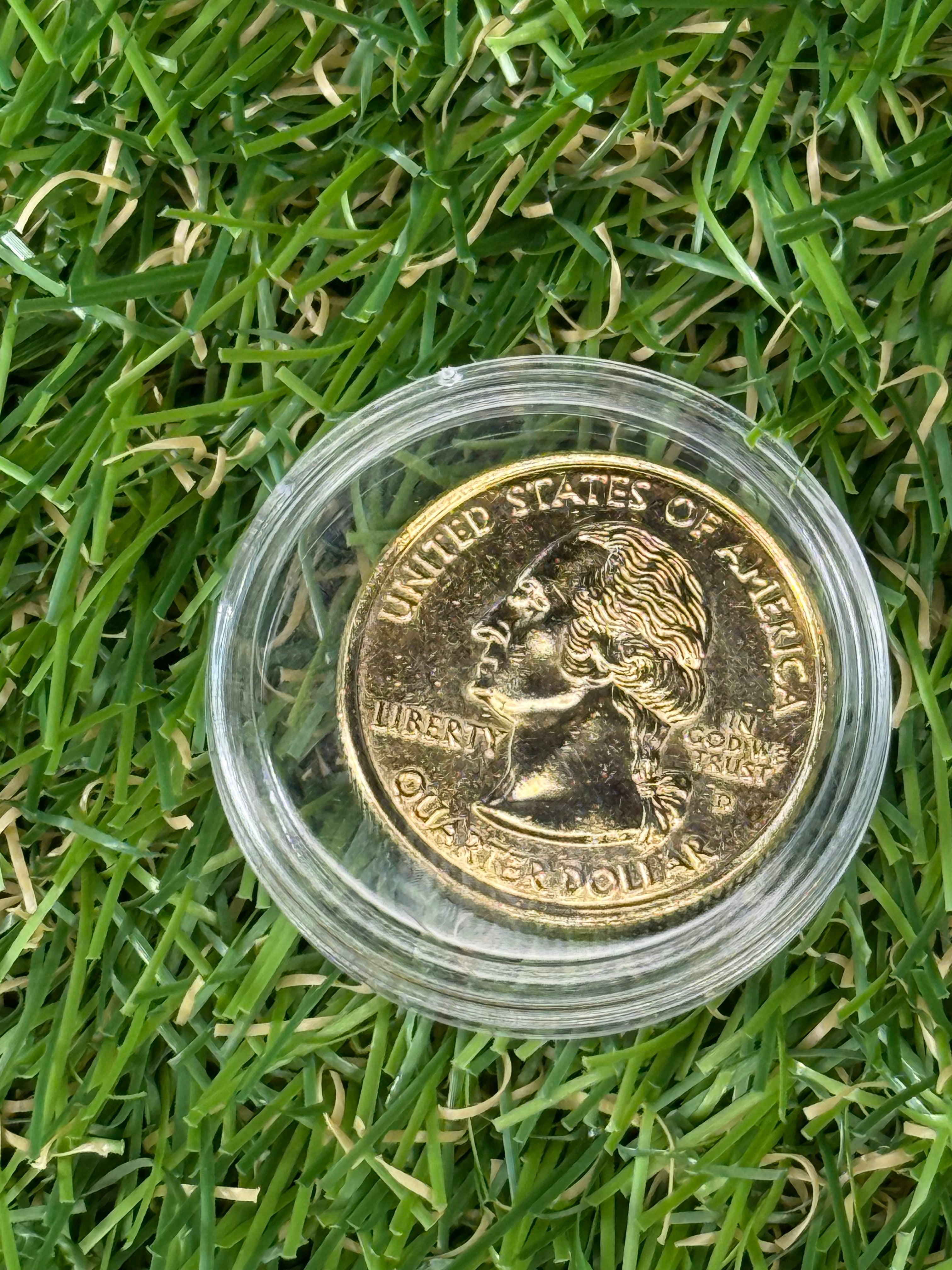 1999 - 2009 US States Quarter Dollar P or D Mint Mark Gold Coloured Coin - Various States Available