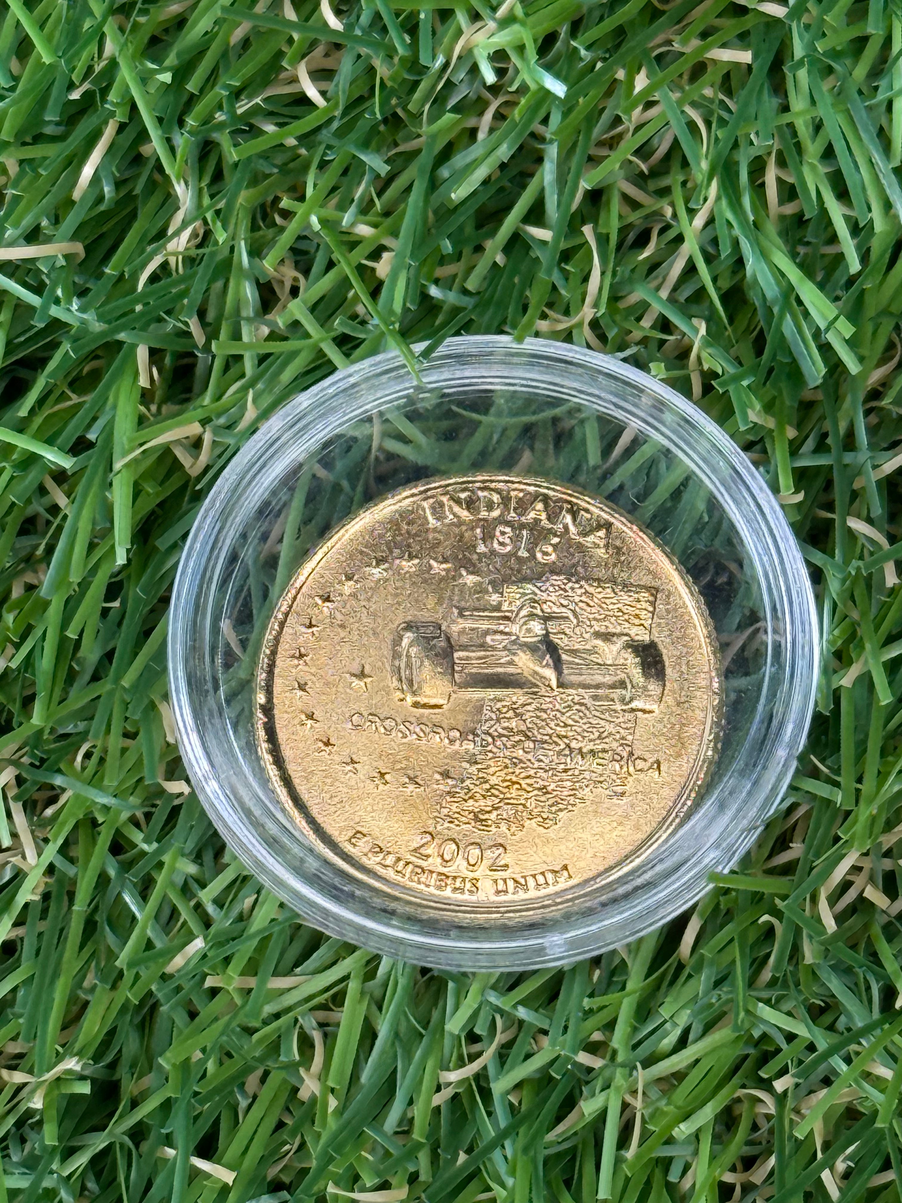 1999 - 2009 US States Quarter Dollar P or D Mint Mark Gold Coloured Coin - Various States Available