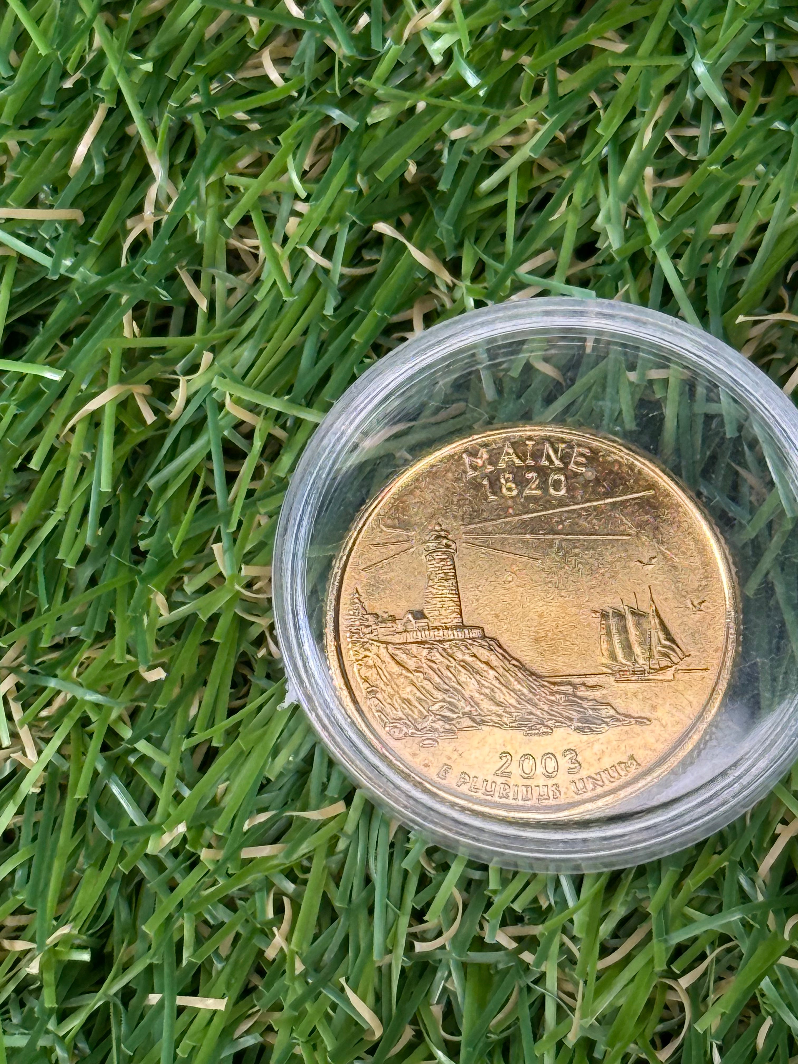 1999 - 2009 US States Quarter Dollar P or D Mint Mark Gold Coloured Coin - Various States Available