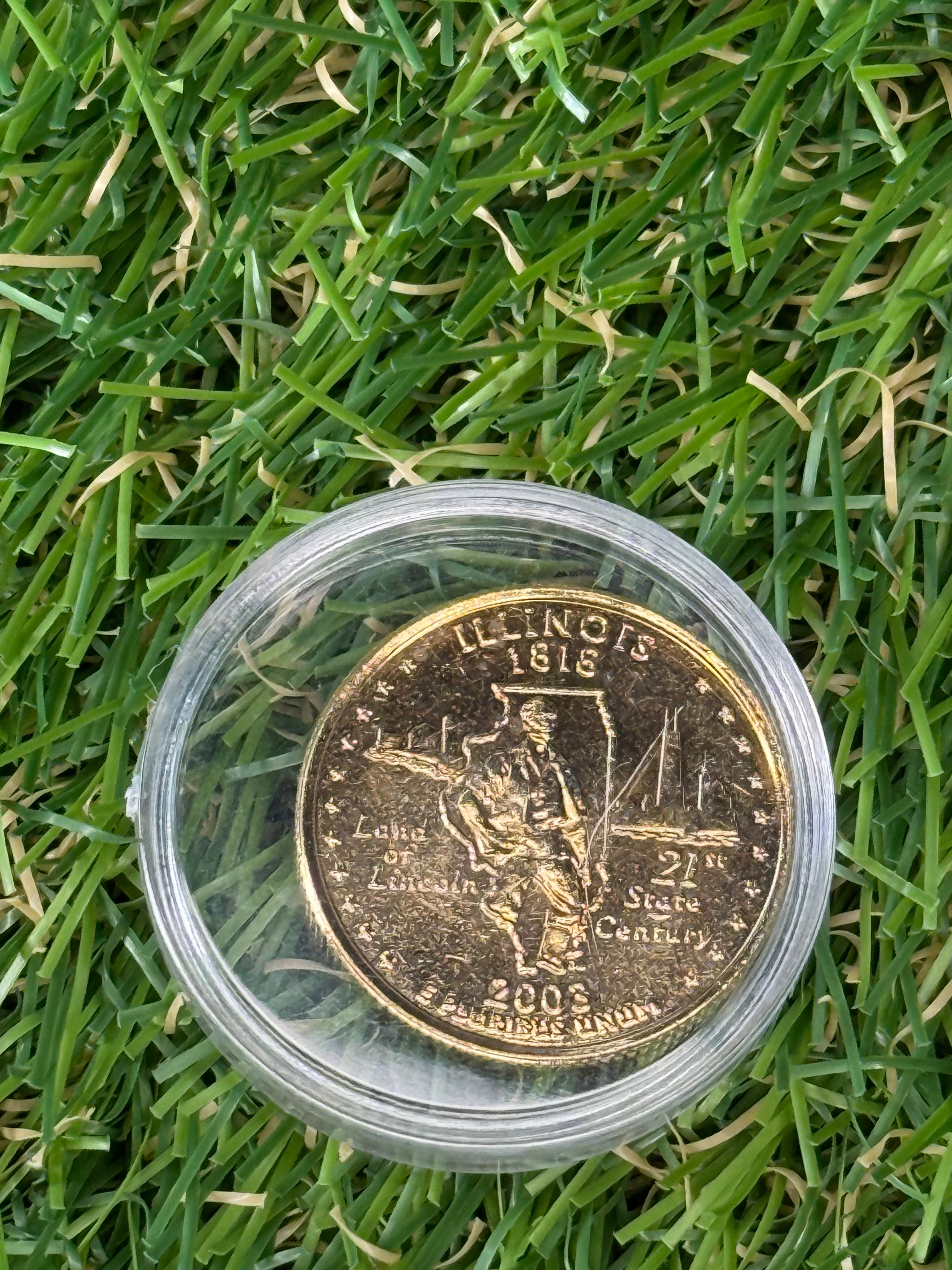 1999 - 2009 US States Quarter Dollar P or D Mint Mark Gold Coloured Coin - Various States Available