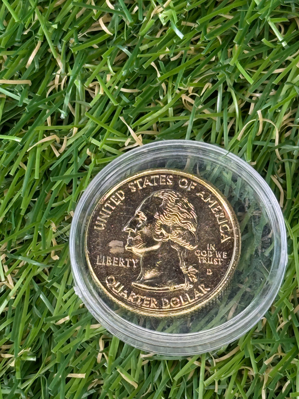 1999 - 2009 US States Quarter Dollar P or D Mint Mark Gold Coloured Coin - Various States Available