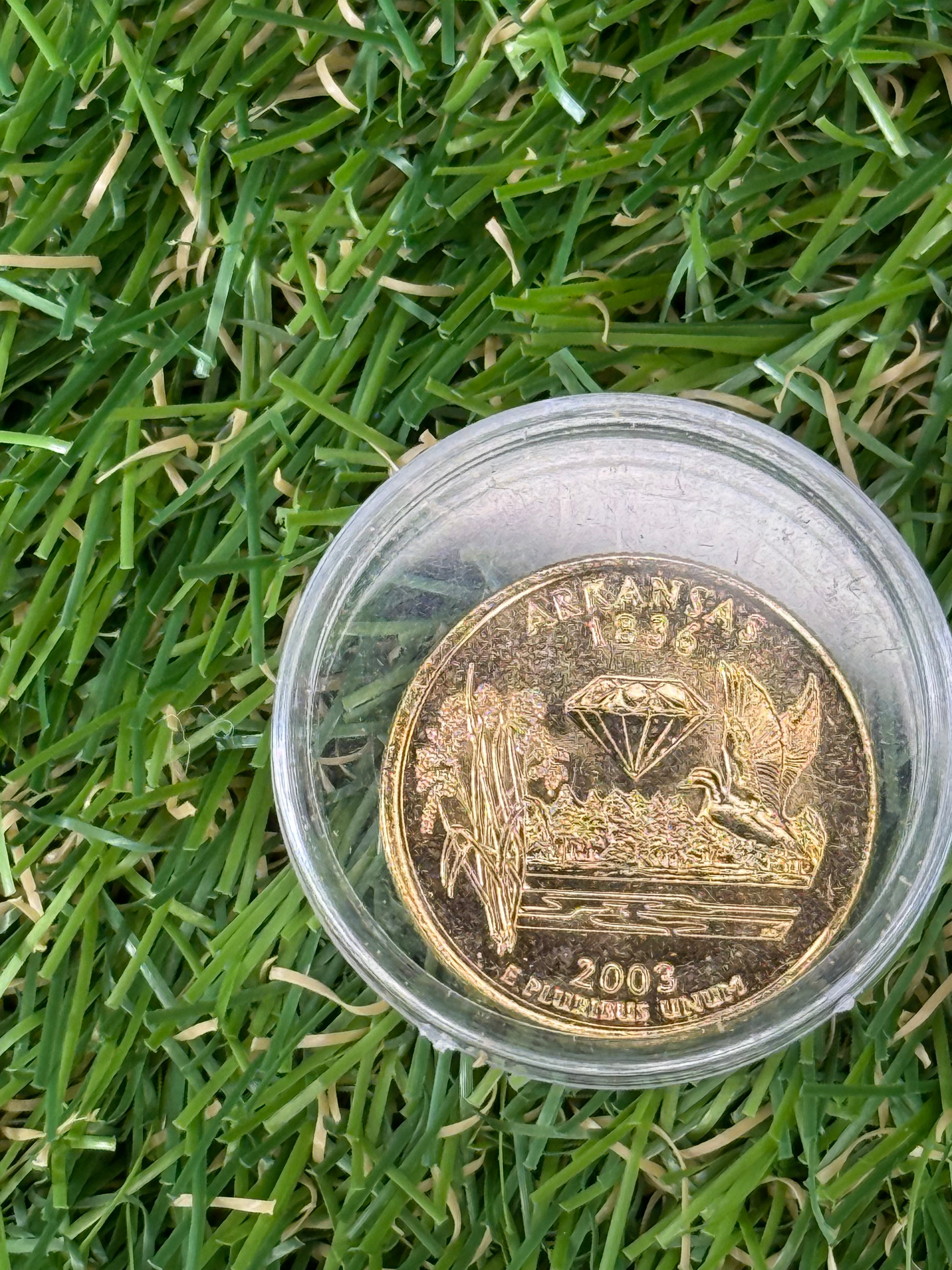 1999 - 2009 US States Quarter Dollar P or D Mint Mark Gold Coloured Coin - Various States Available