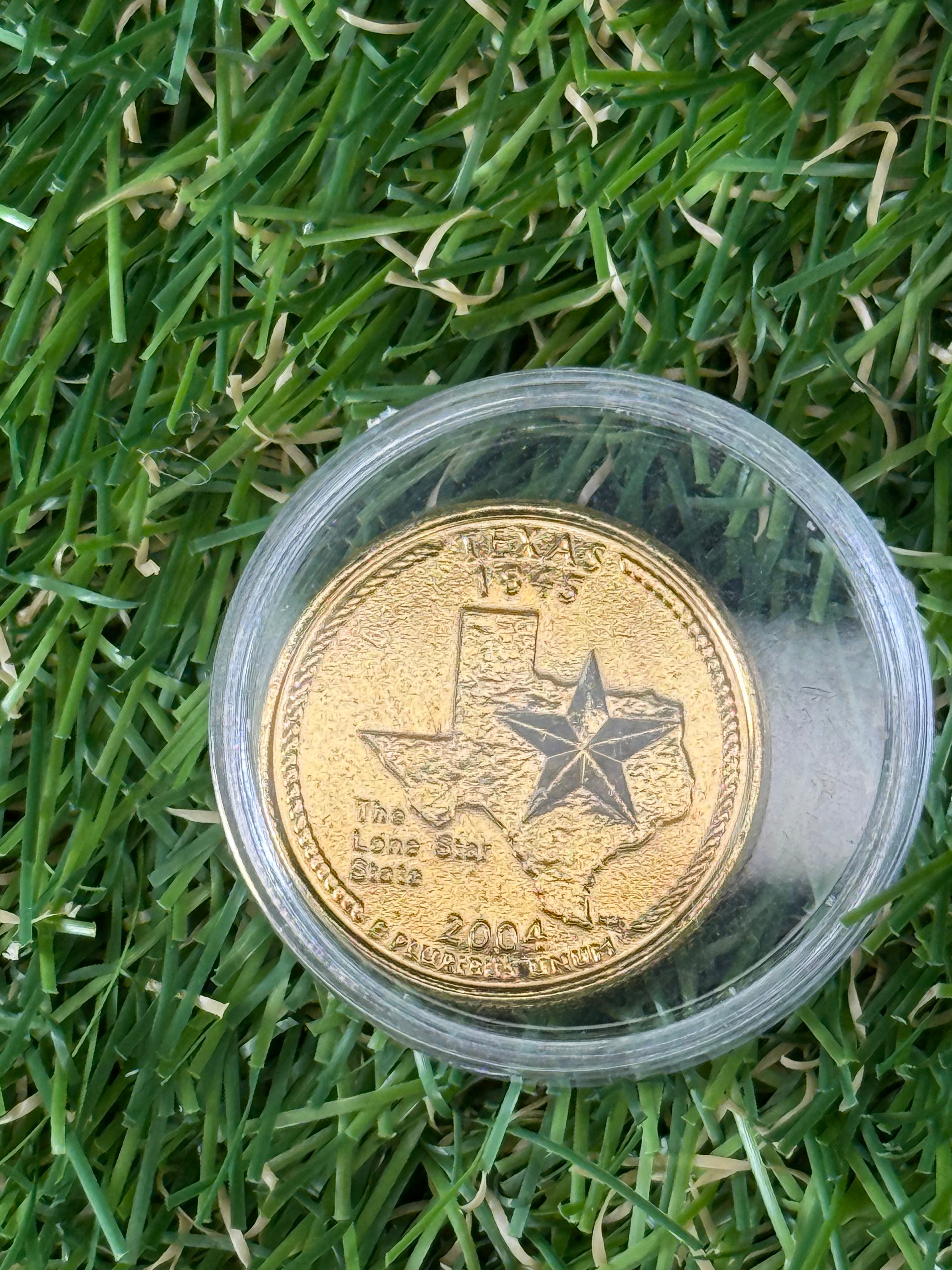 1999 - 2009 US States Quarter Dollar P or D Mint Mark Gold Coloured Coin - Various States Available