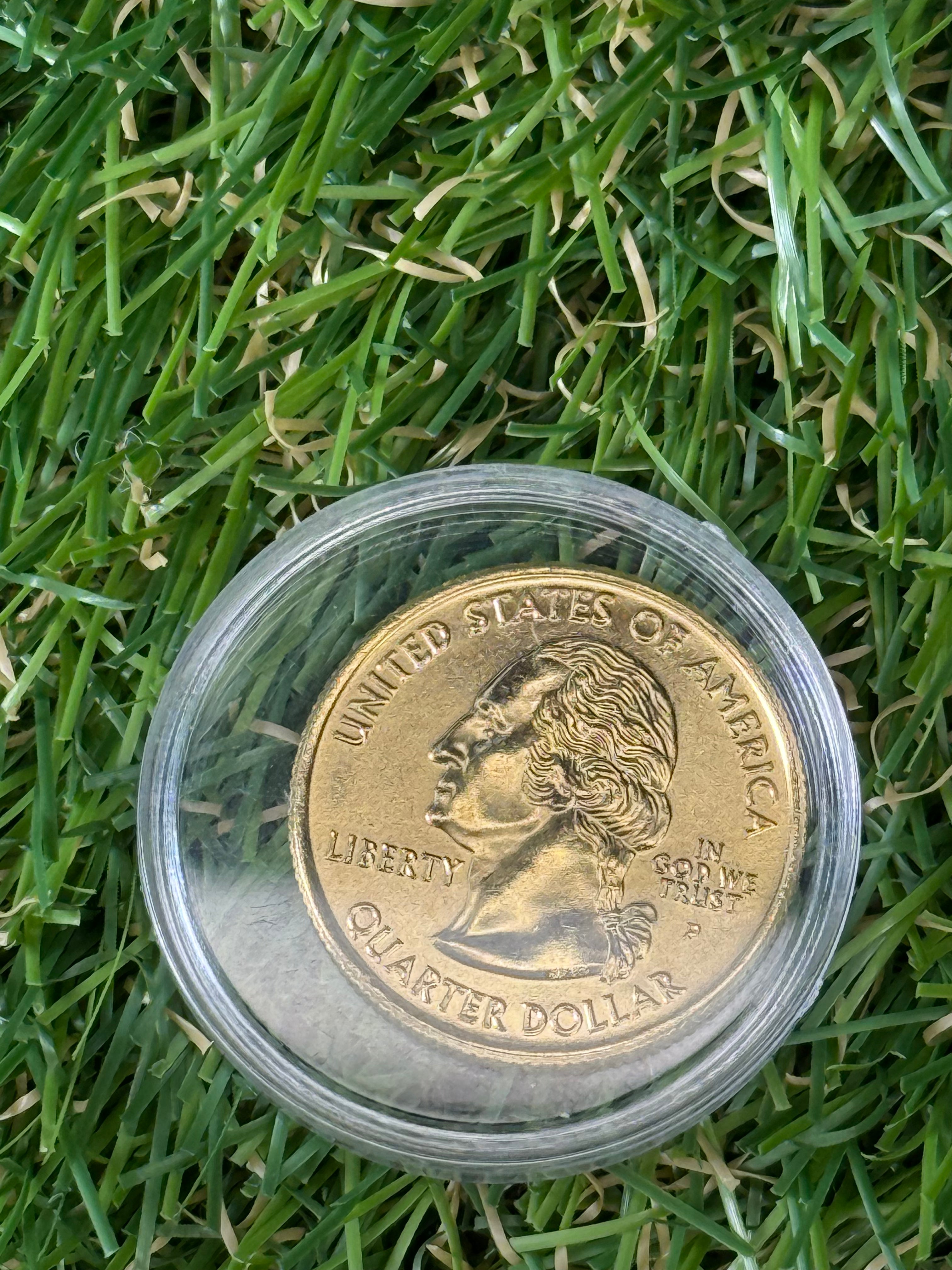 1999 - 2009 US States Quarter Dollar P or D Mint Mark Gold Coloured Coin - Various States Available