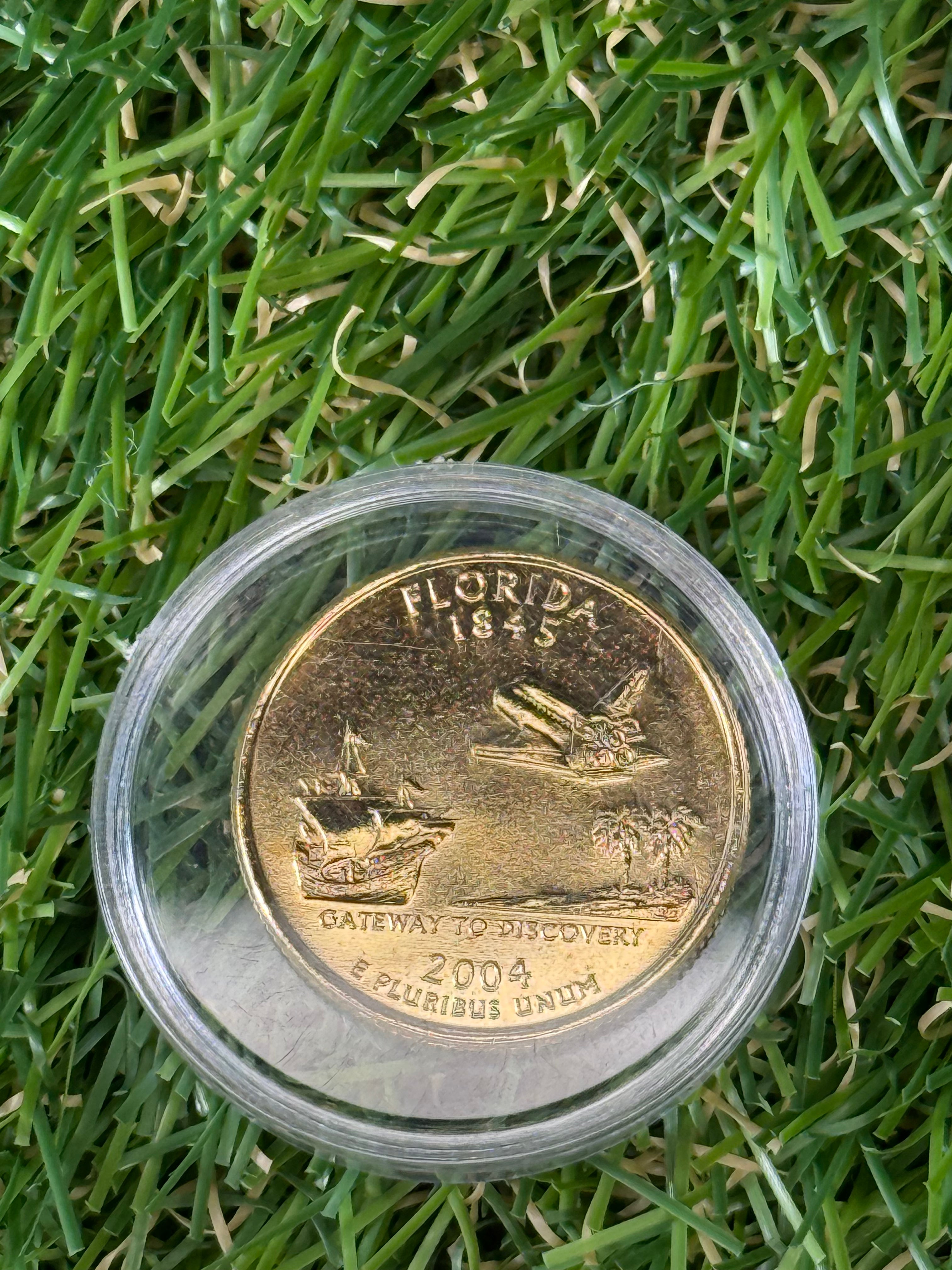1999 - 2009 US States Quarter Dollar P or D Mint Mark Gold Coloured Coin - Various States Available