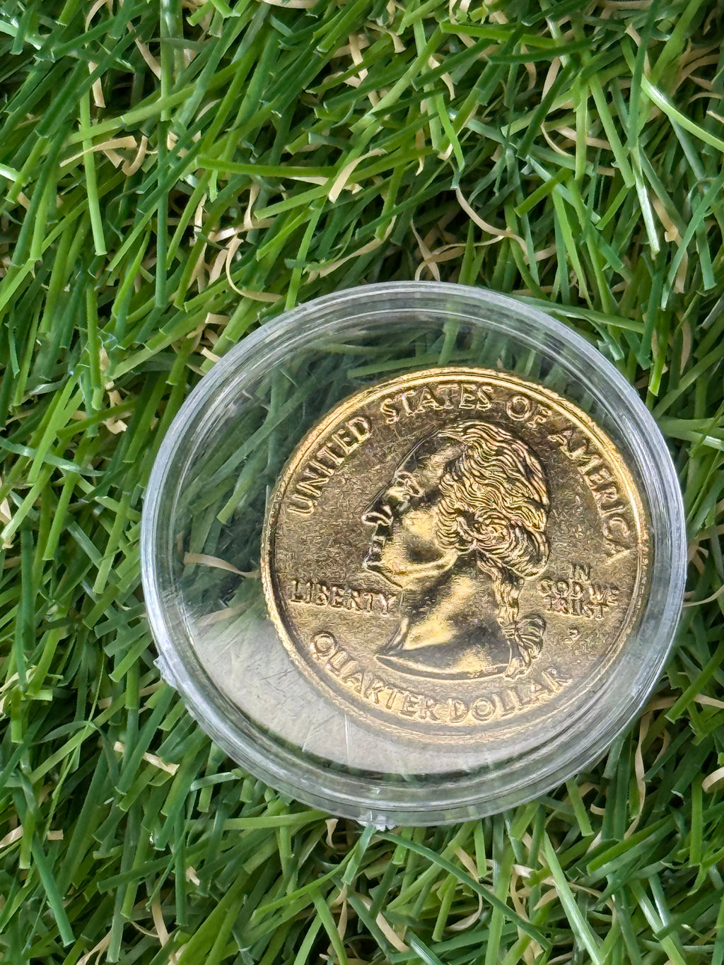 1999 - 2009 US States Quarter Dollar P or D Mint Mark Gold Coloured Coin - Various States Available