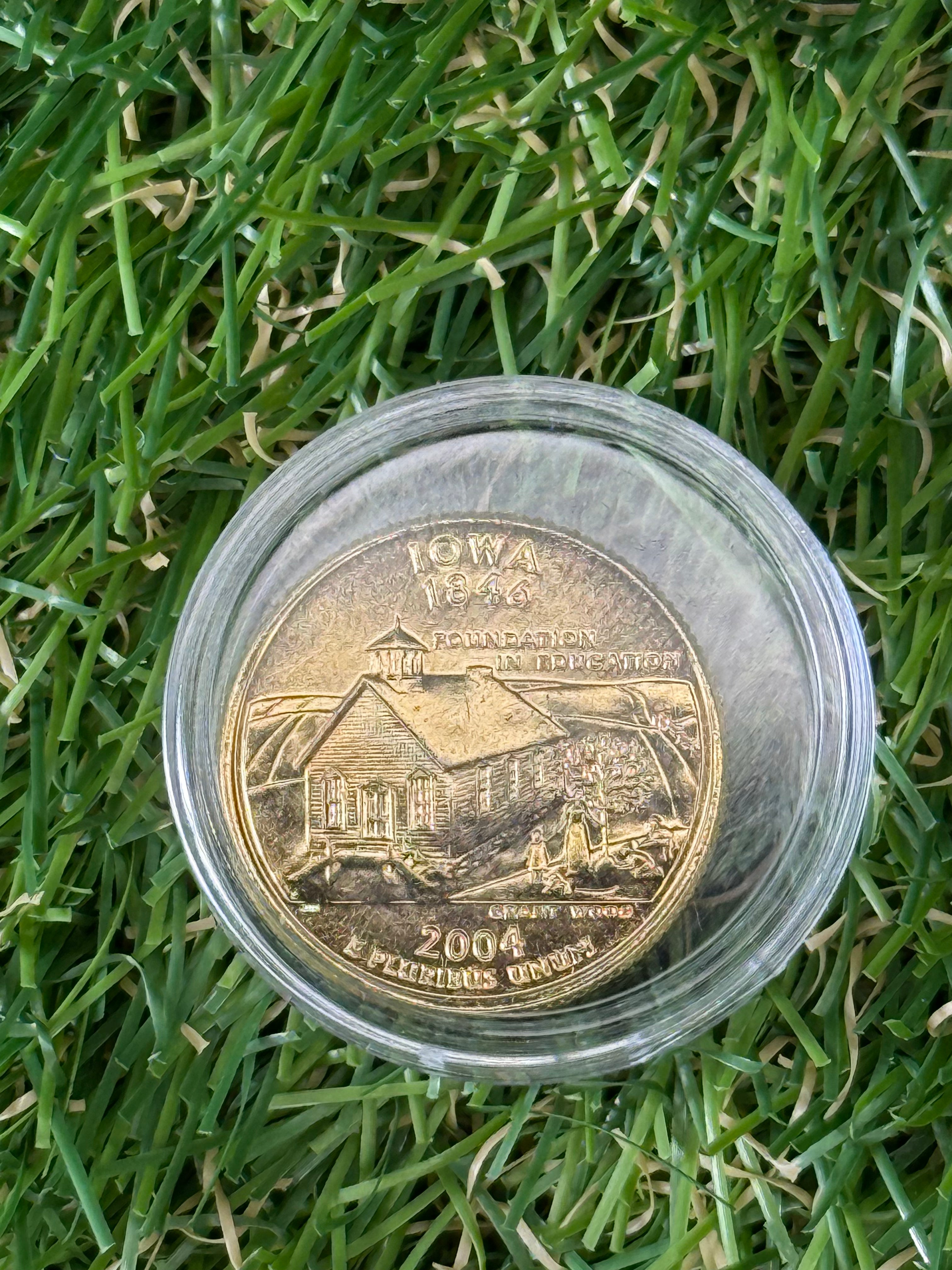 1999 - 2009 US States Quarter Dollar P or D Mint Mark Gold Coloured Coin - Various States Available