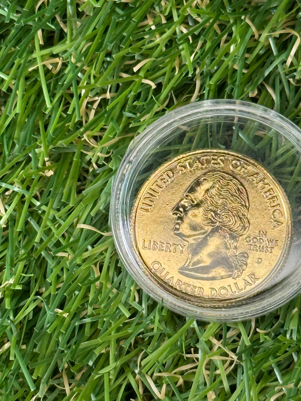 1999 - 2009 US States Quarter Dollar P or D Mint Mark Gold Coloured Coin - Various States Available