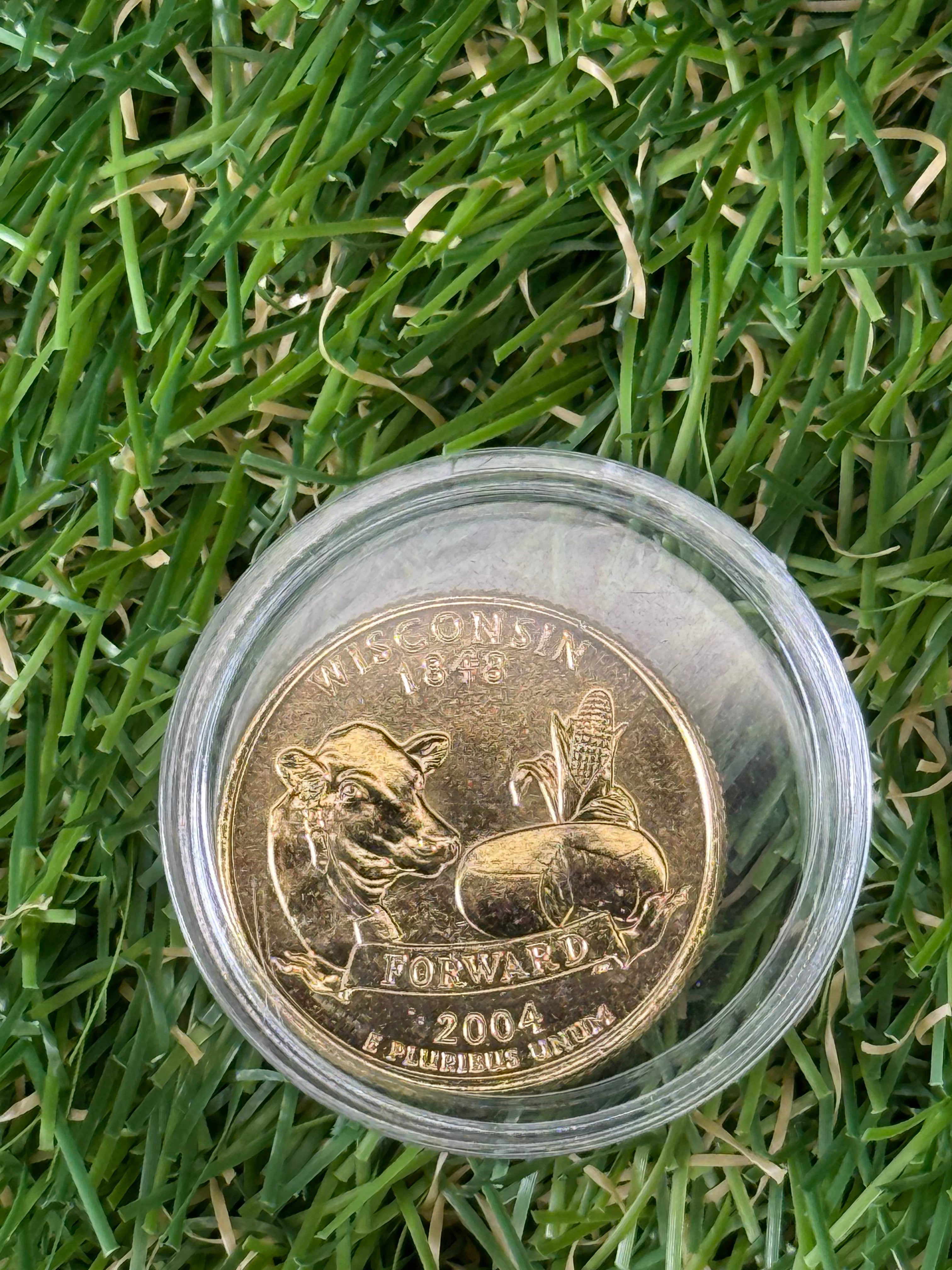 1999 - 2009 US States Quarter Dollar P or D Mint Mark Gold Coloured Coin - Various States Available