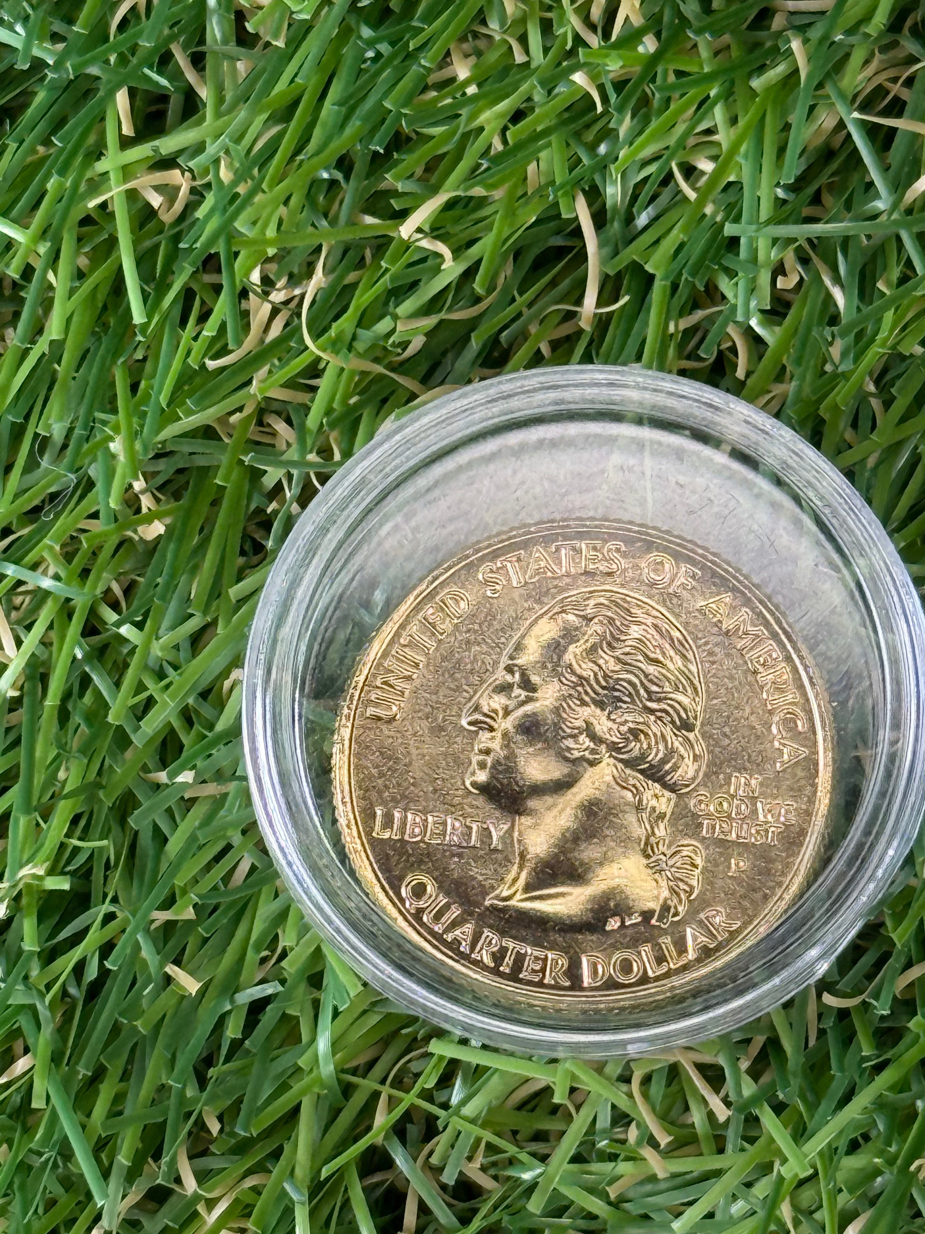 1999 - 2009 US States Quarter Dollar P or D Mint Mark Gold Coloured Coin - Various States Available
