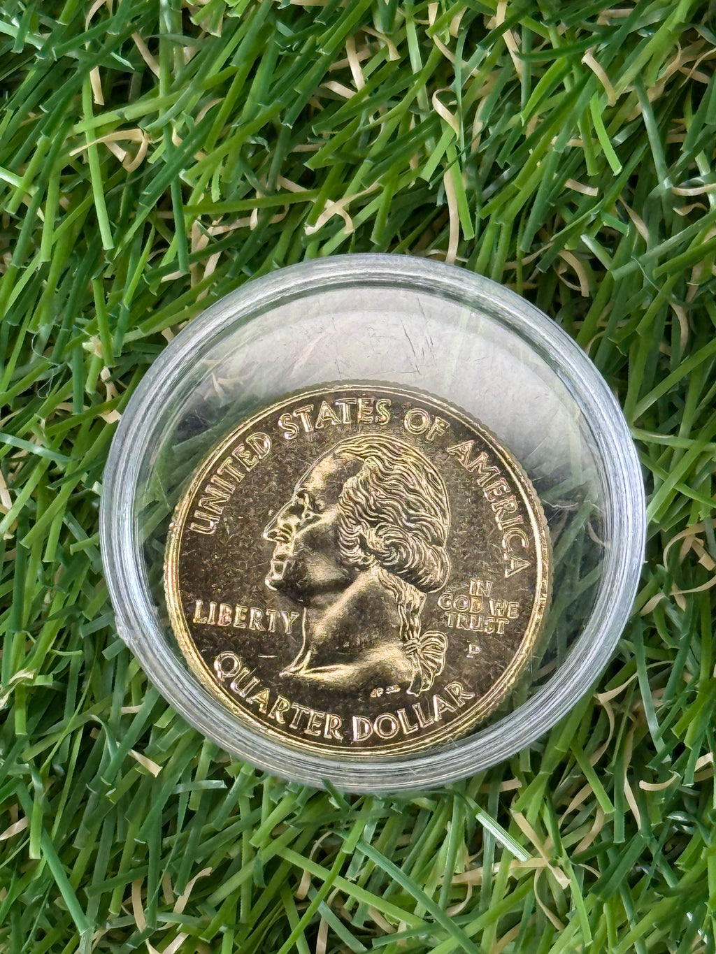 1999 - 2009 US States Quarter Dollar P or D Mint Mark Gold Coloured Coin - Various States Available