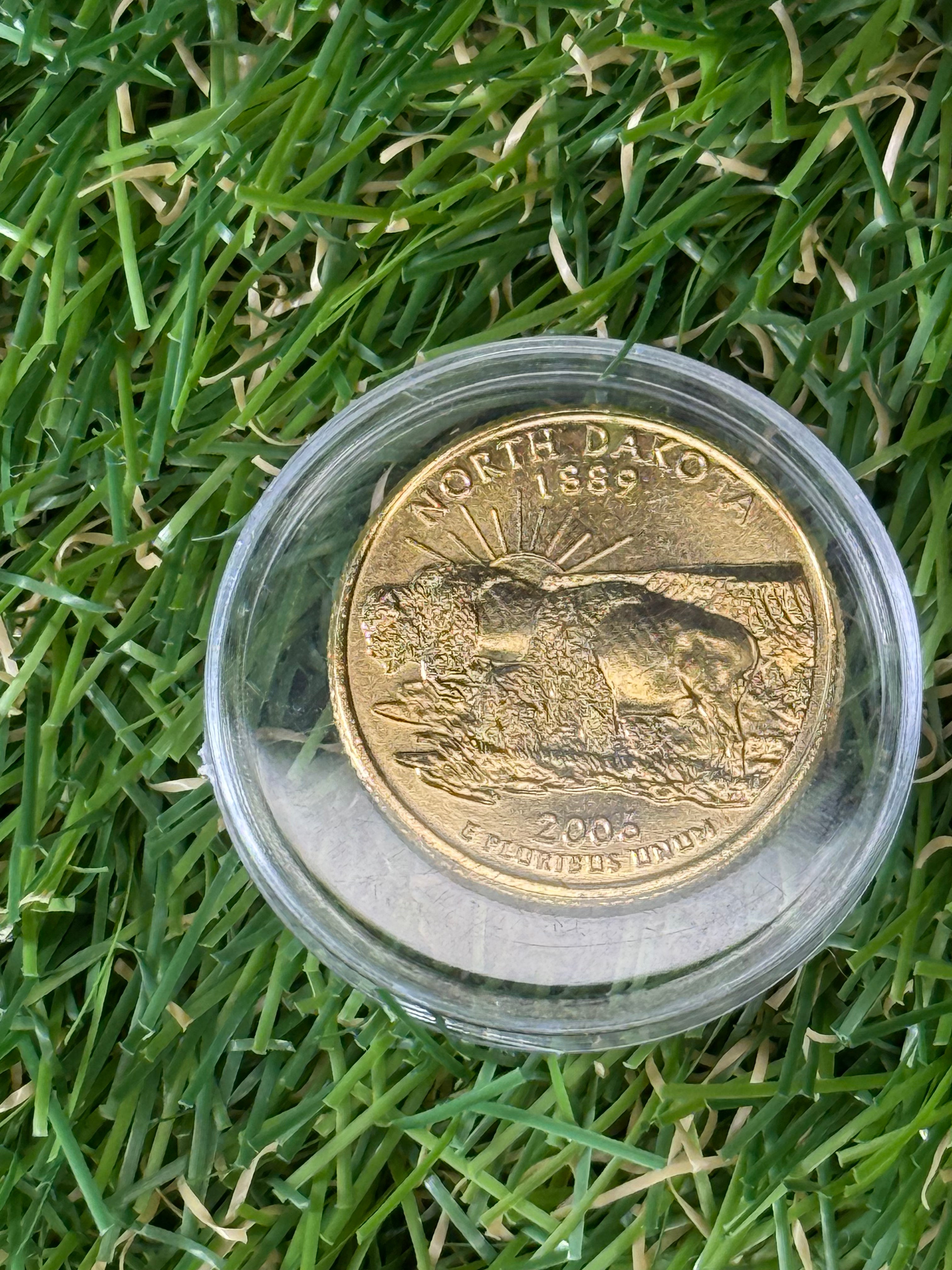 1999 - 2009 US States Quarter Dollar P or D Mint Mark Gold Coloured Coin - Various States Available