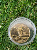 1999 - 2009 US States Quarter Dollar P or D Mint Mark Gold Coloured Coin - Various States Available