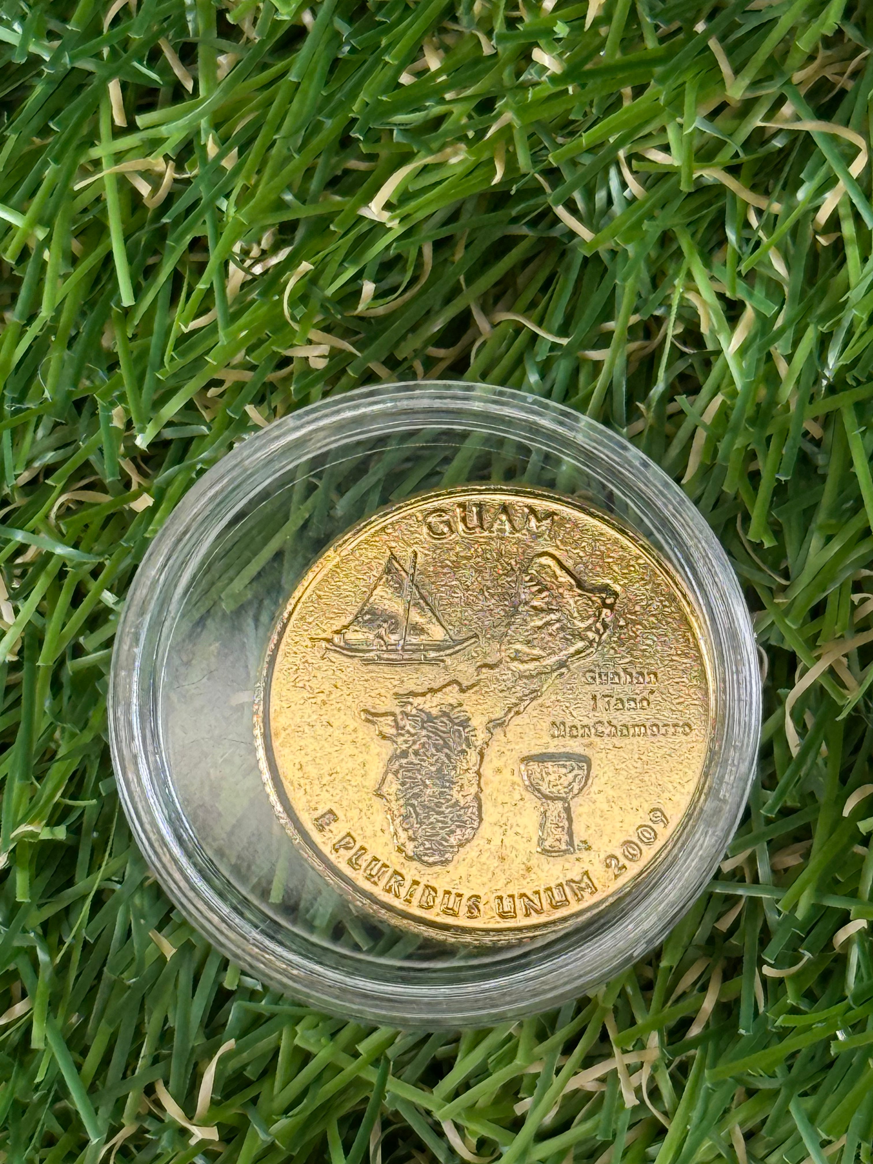 1999 - 2009 US States Quarter Dollar P or D Mint Mark Gold Coloured Coin - Various States Available