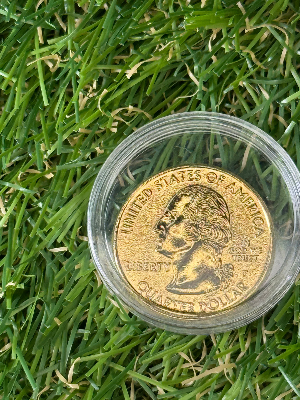 1999 - 2009 US States Quarter Dollar P or D Mint Mark Gold Coloured Coin - Various States Available
